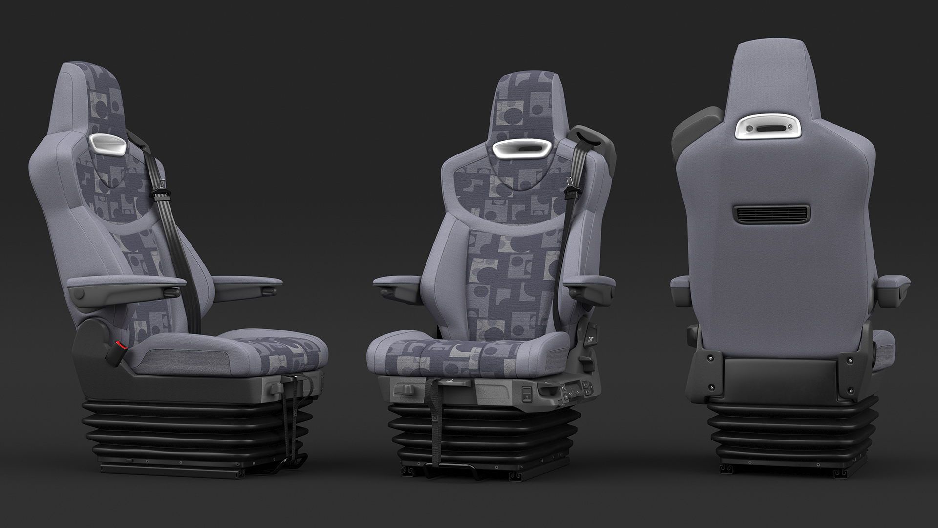 3D Commercial Truck Driver Seat model