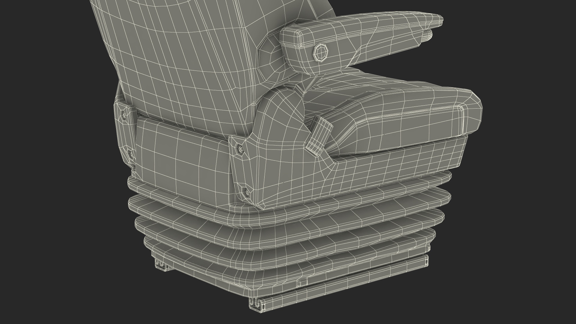 3D Commercial Truck Driver Seat model