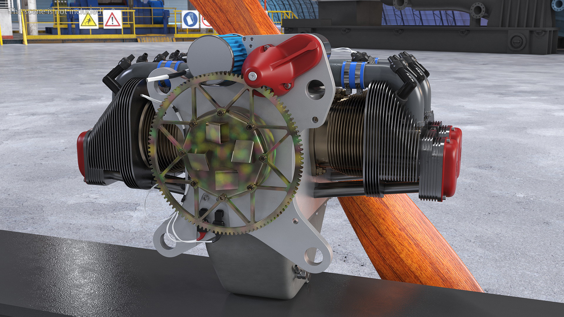 3D Vintage Aircraft Propeller Engine model