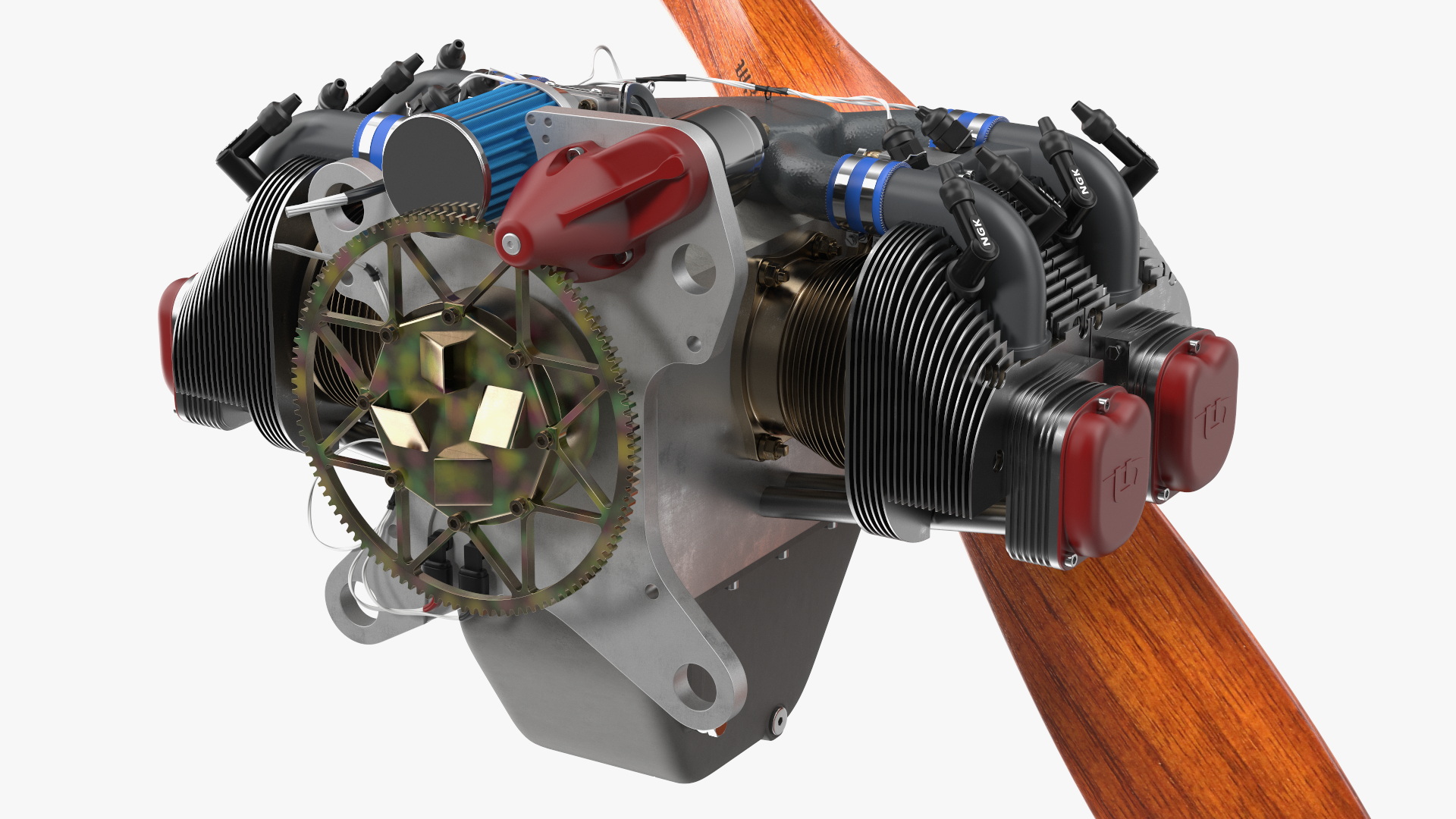 3D Vintage Aircraft Propeller Engine model