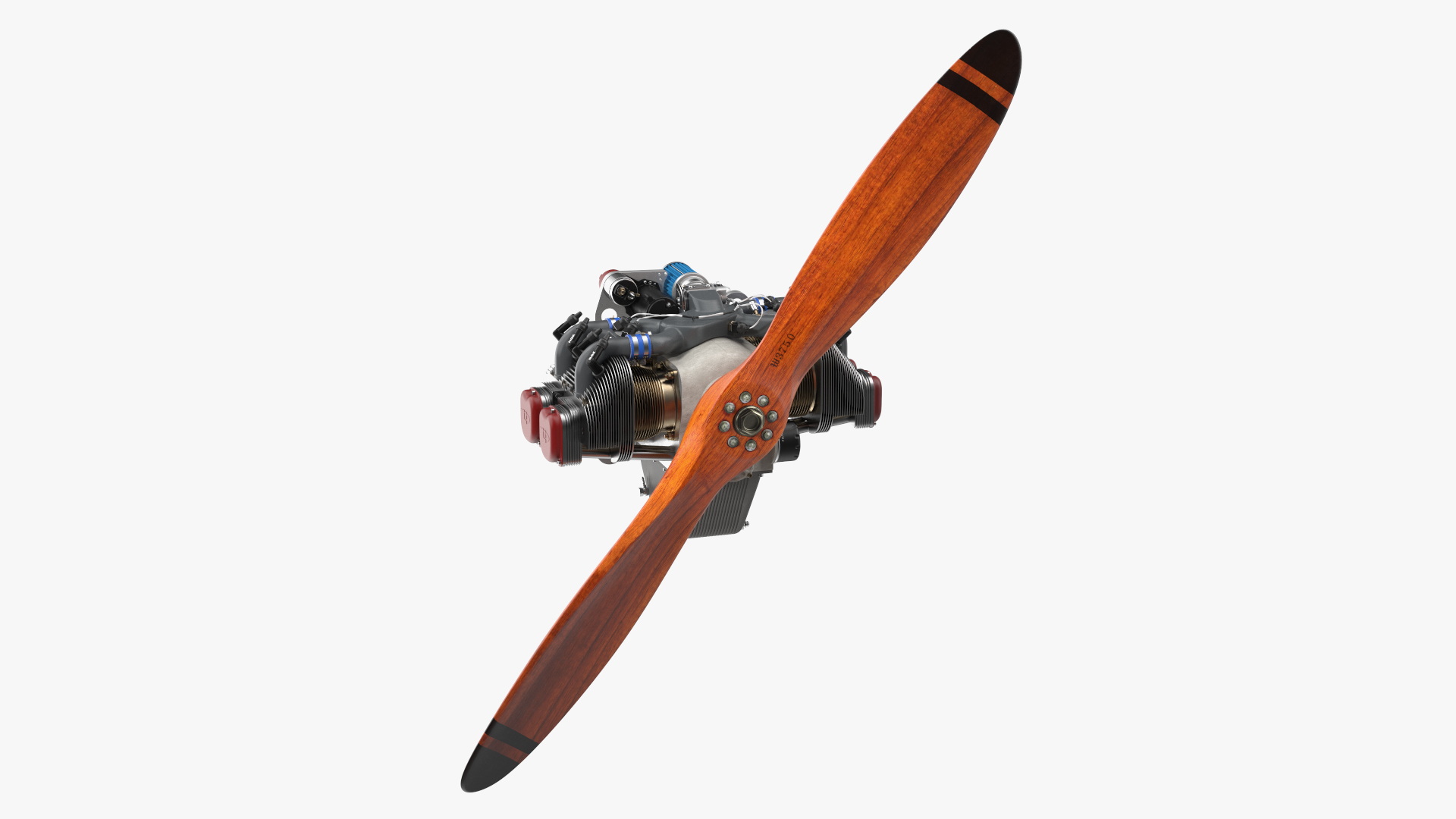 3D Vintage Aircraft Propeller Engine model