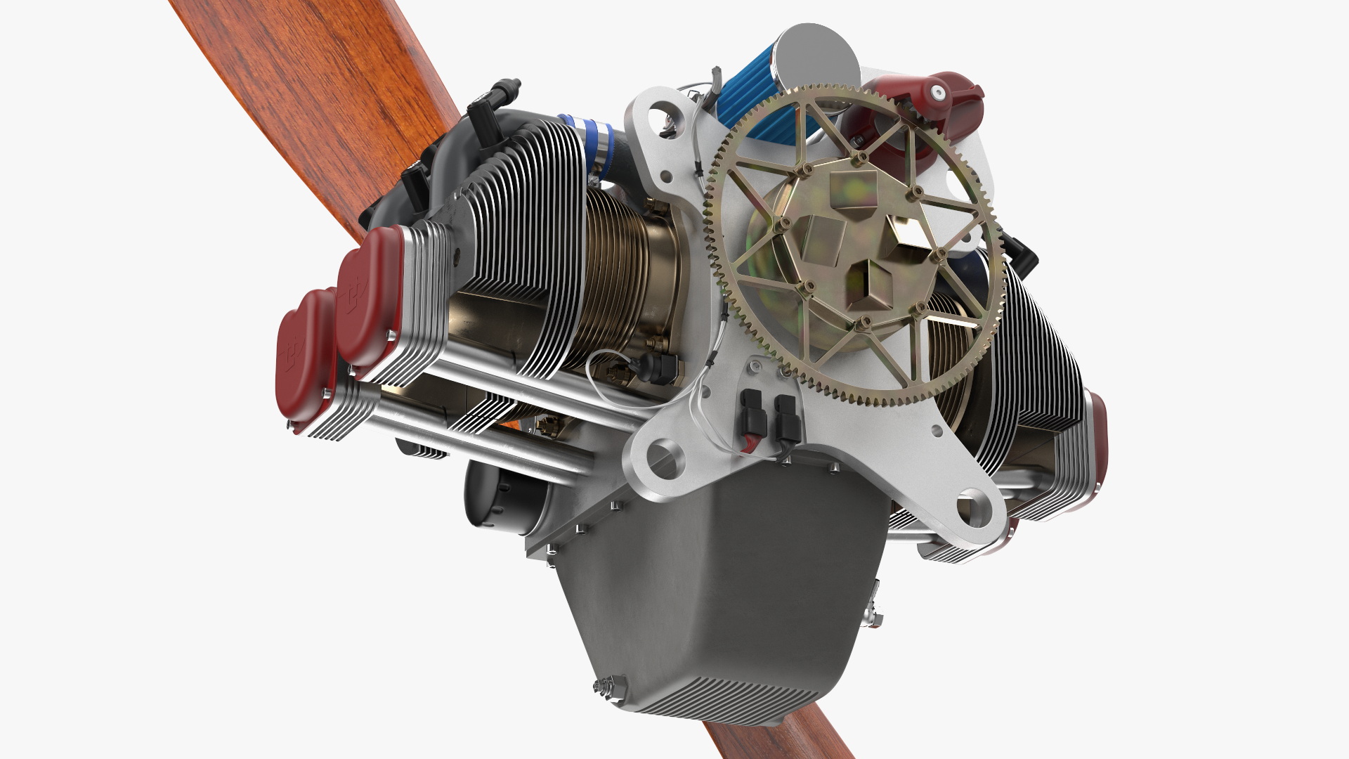 3D Vintage Aircraft Propeller Engine model