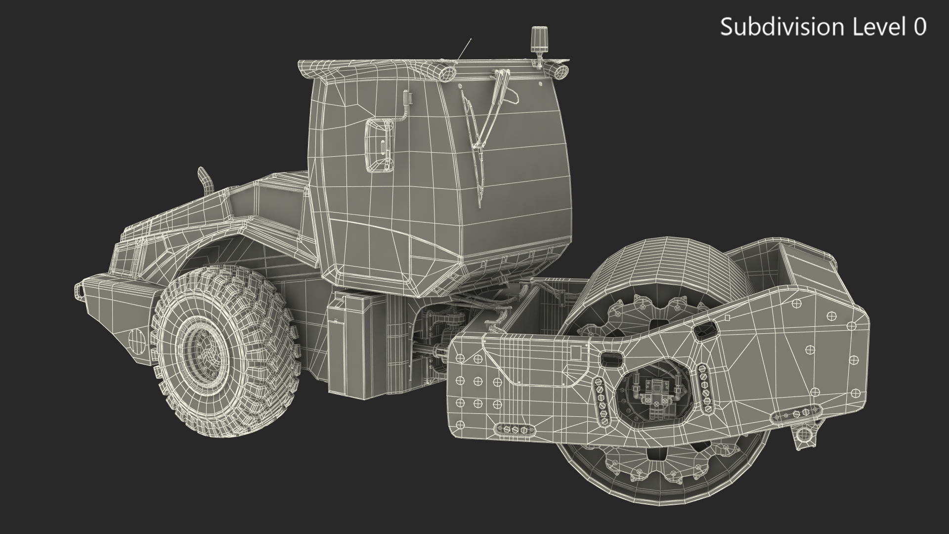 3D Heavyweight Single Drum Compactor Clean Rigged