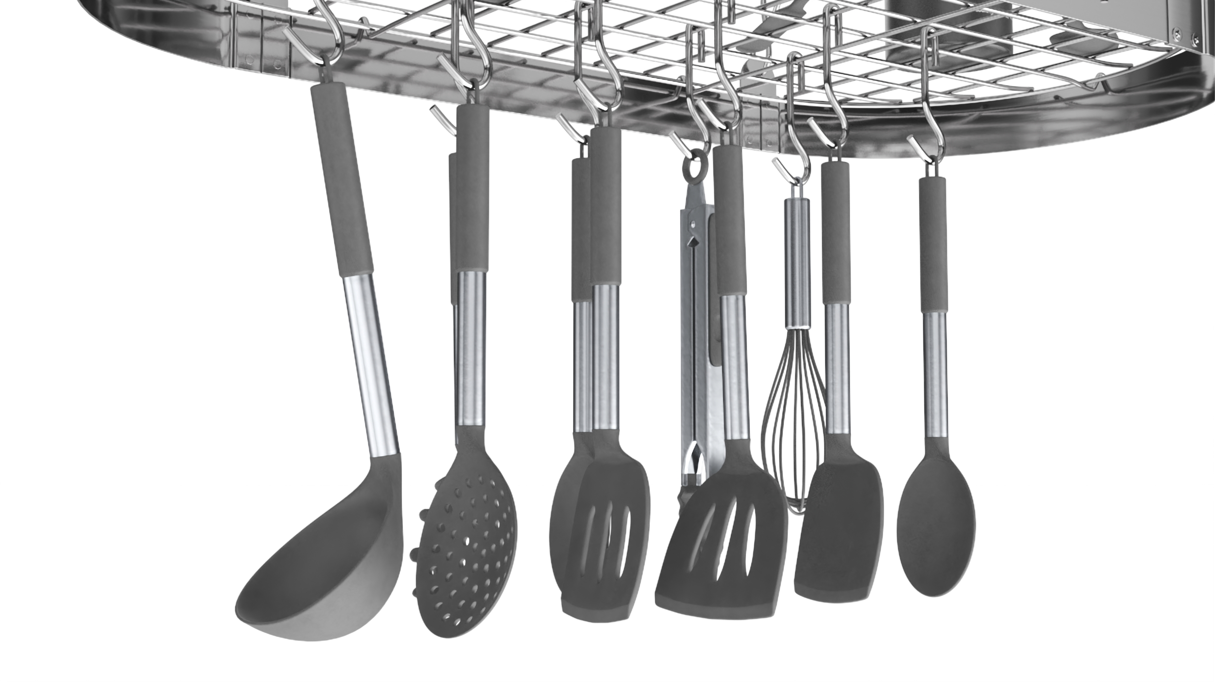 3D Hanging Pot Rack with Cooking Utensils model