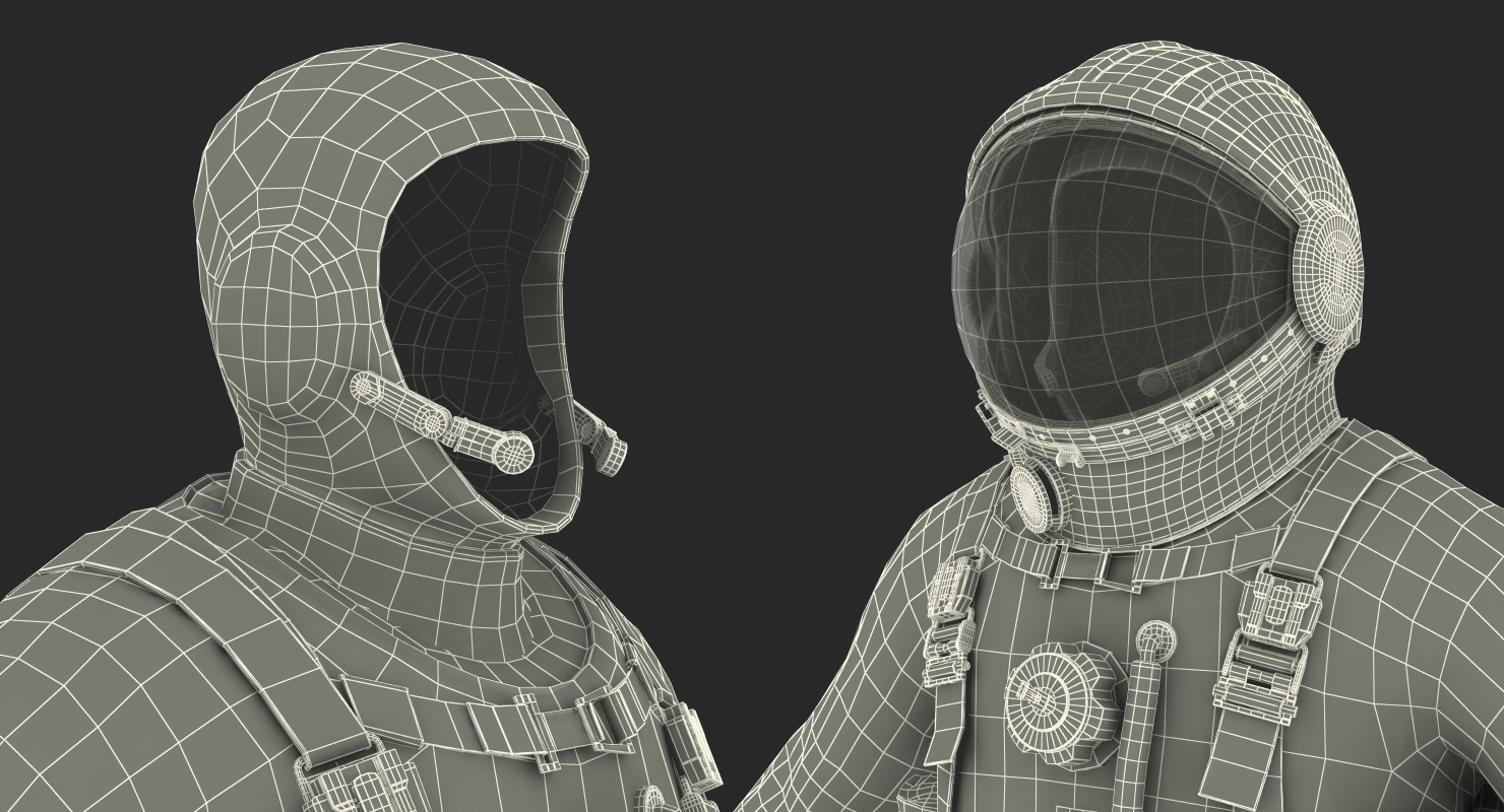 USSR Space Suit Strizh with SK 1 Helmet 3D model