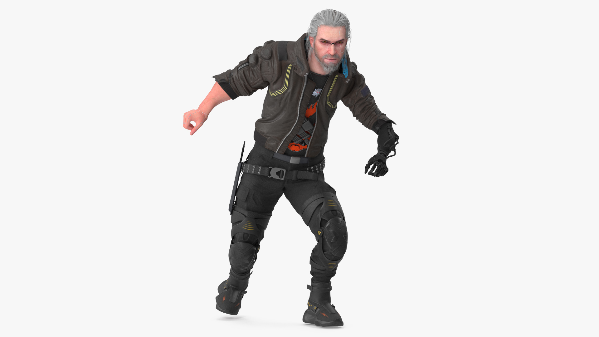 3D Cyberpunk 2077 Geralt Character Rigged model