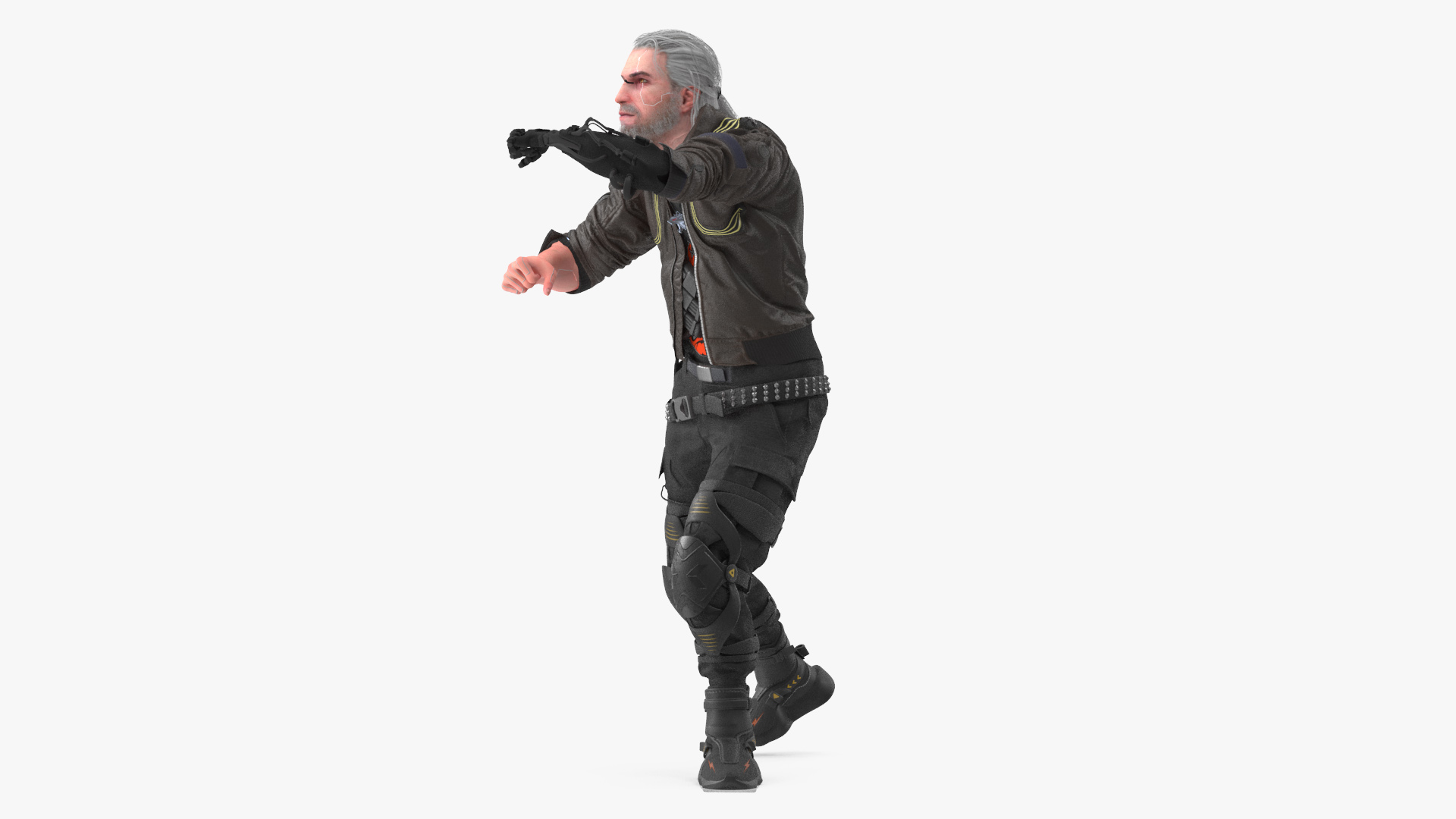 3D Cyberpunk 2077 Geralt Character Rigged model