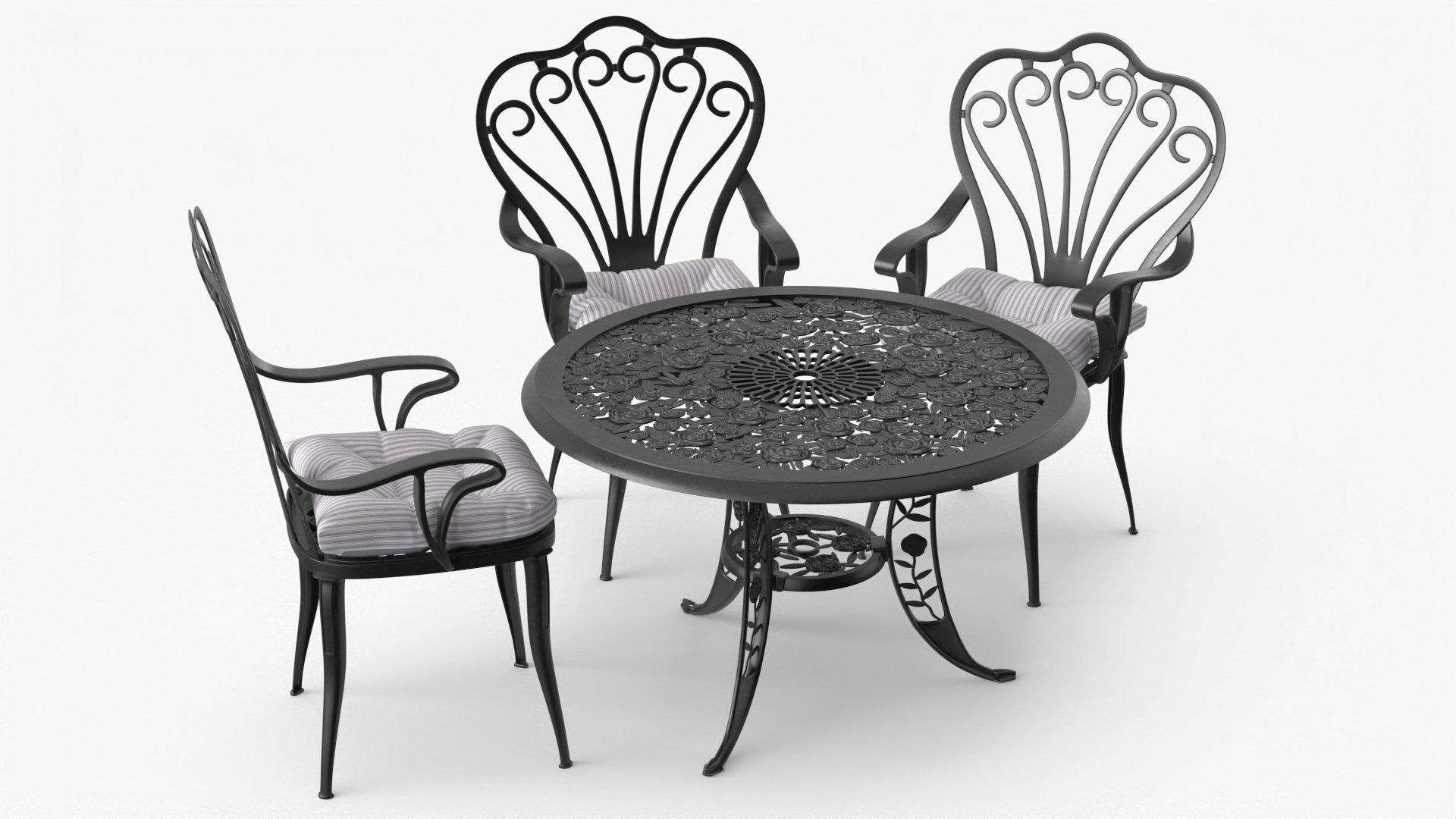 Garden Furniture Set with Seat Cushions 3D model