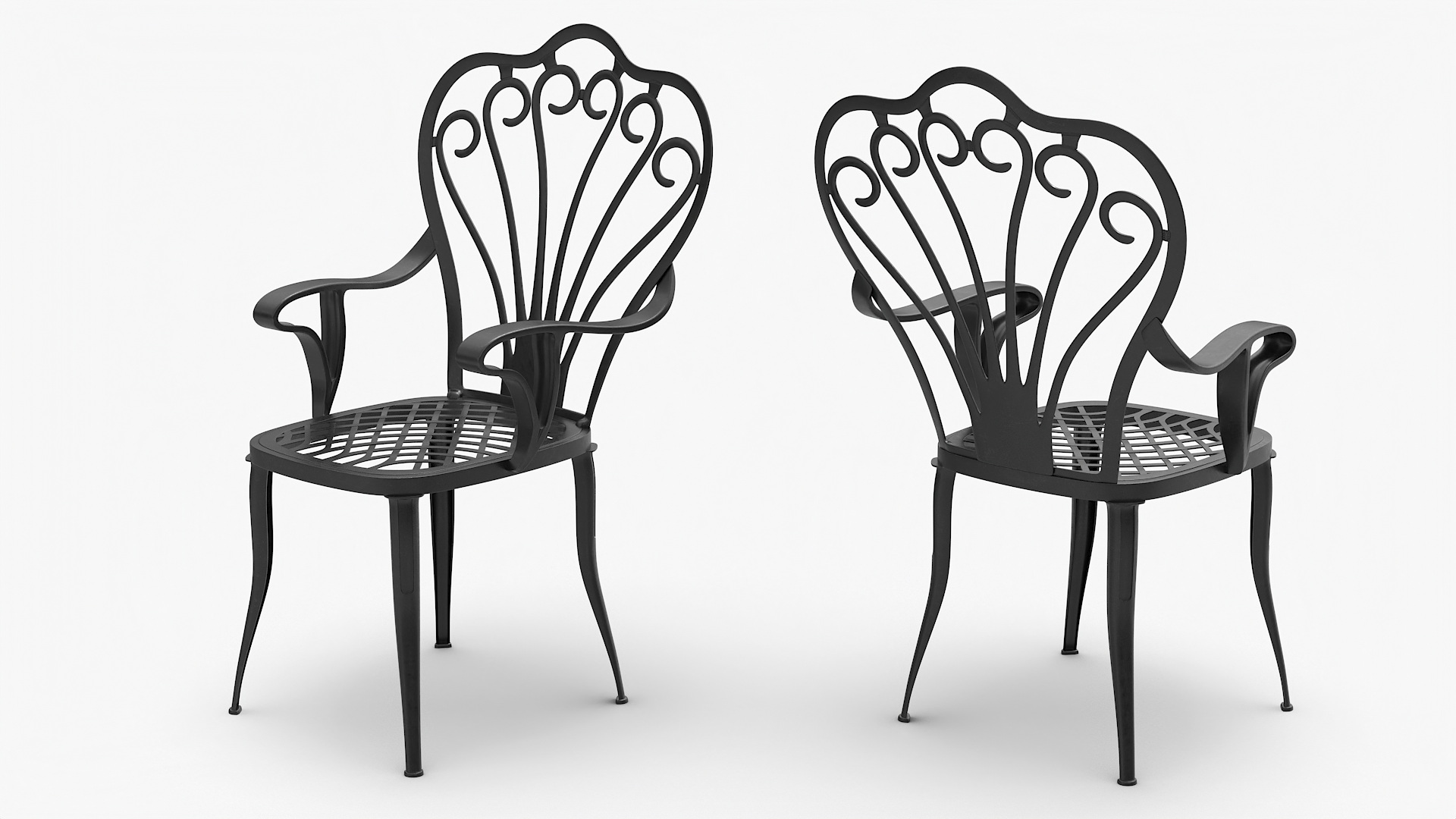 Garden Furniture Set with Seat Cushions 3D model