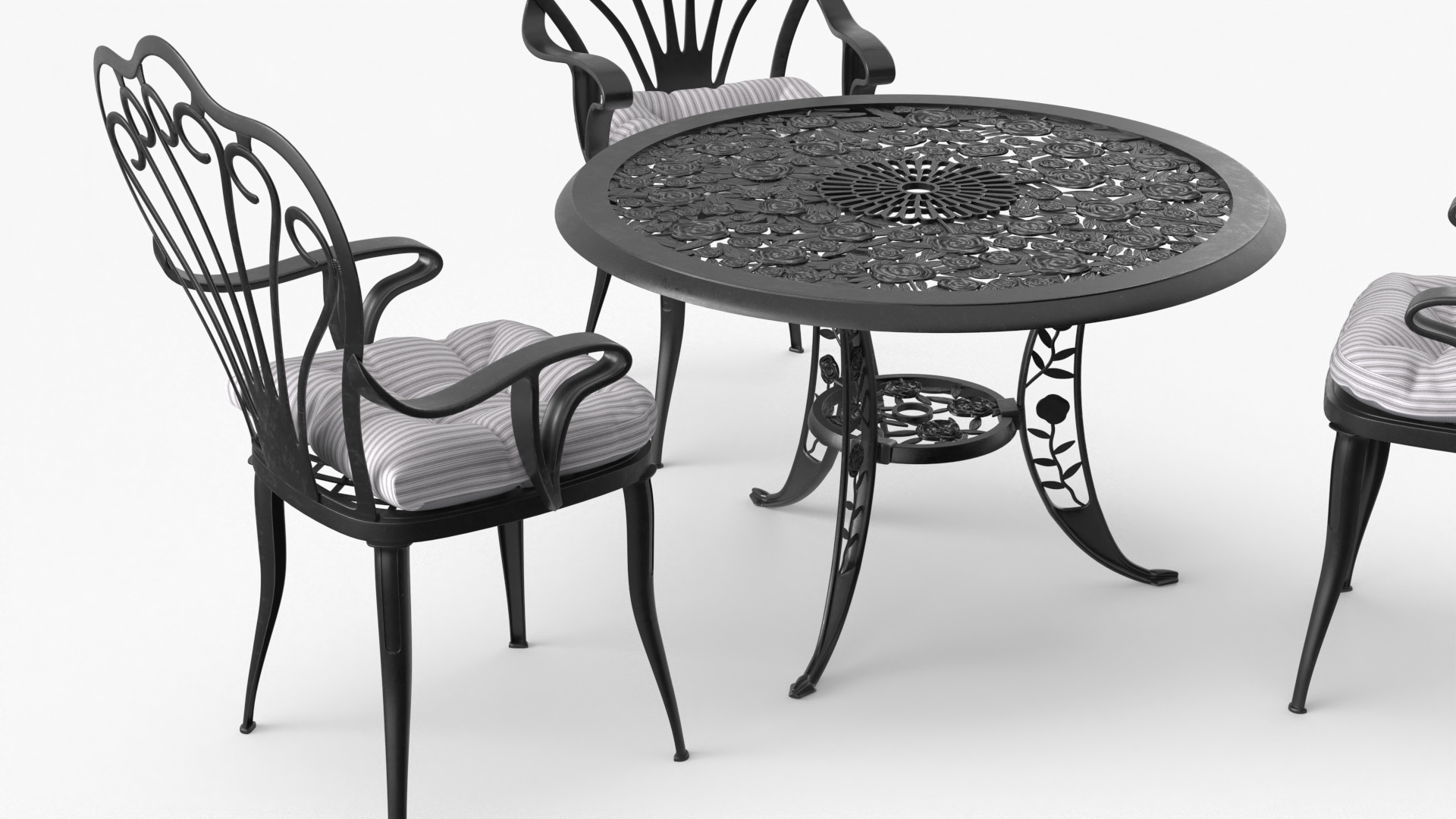 Garden Furniture Set with Seat Cushions 3D model