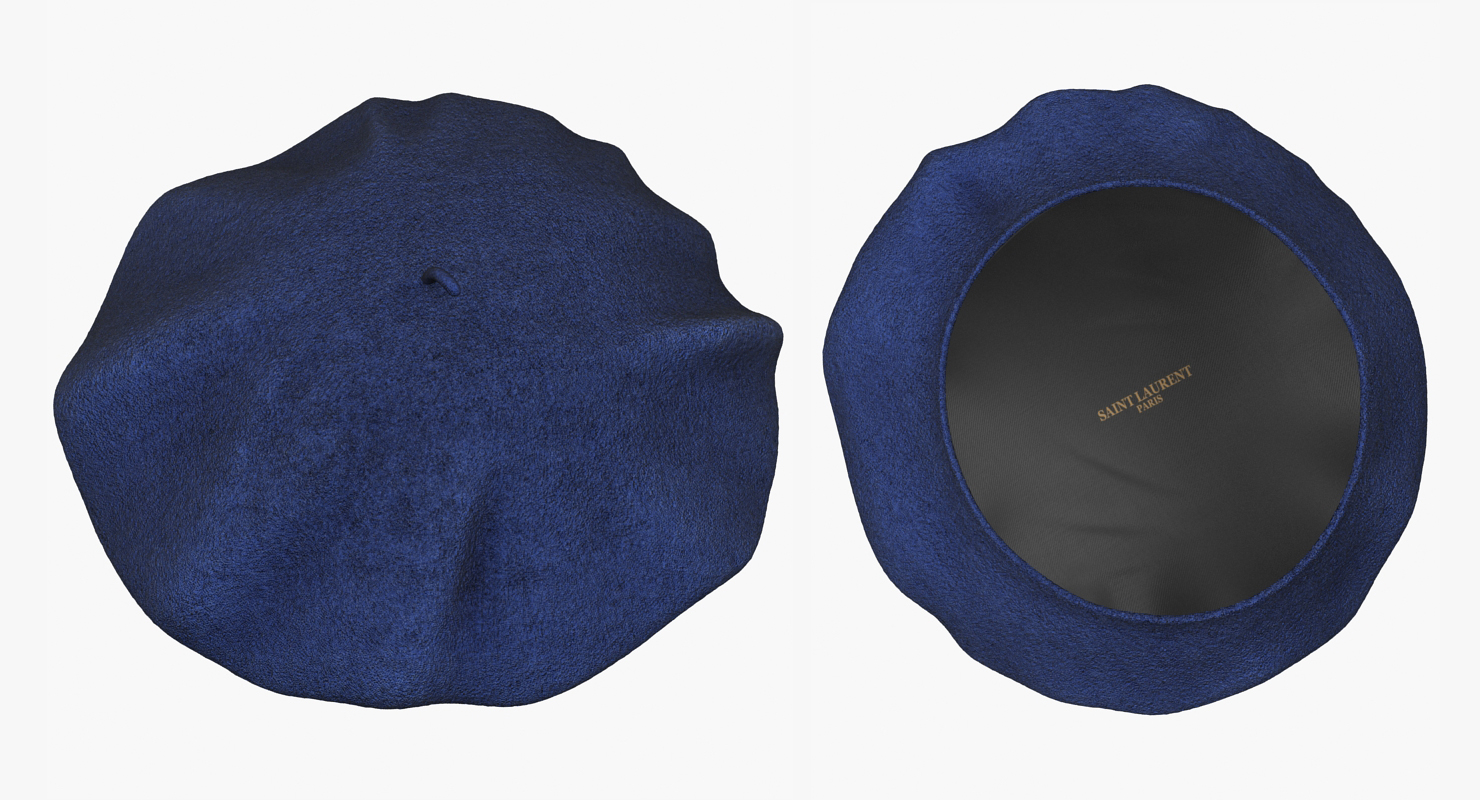 3D model Wool Blue Beret