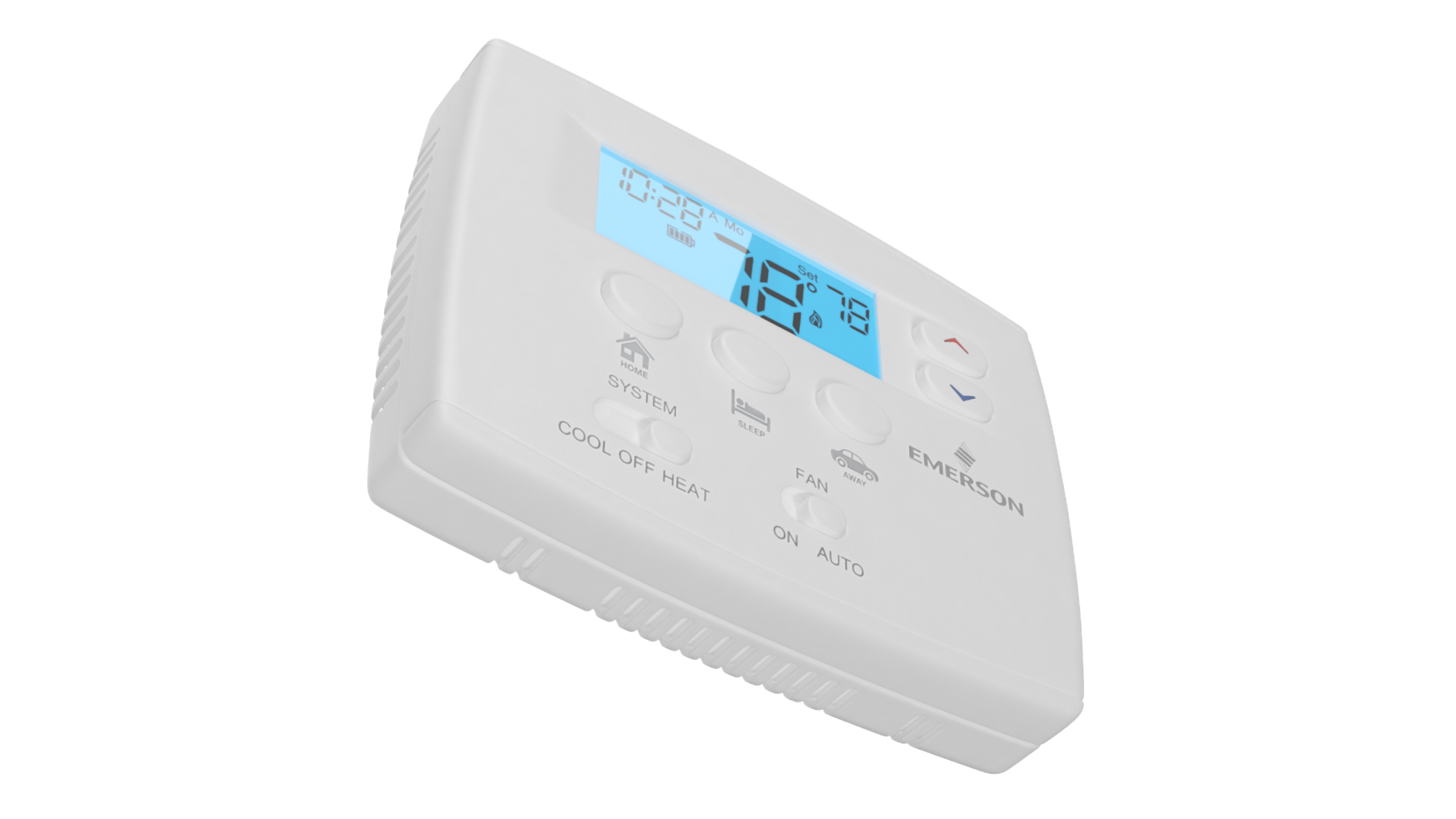 3D model Home Thermostat Emerson 1F80-0261 Switched On