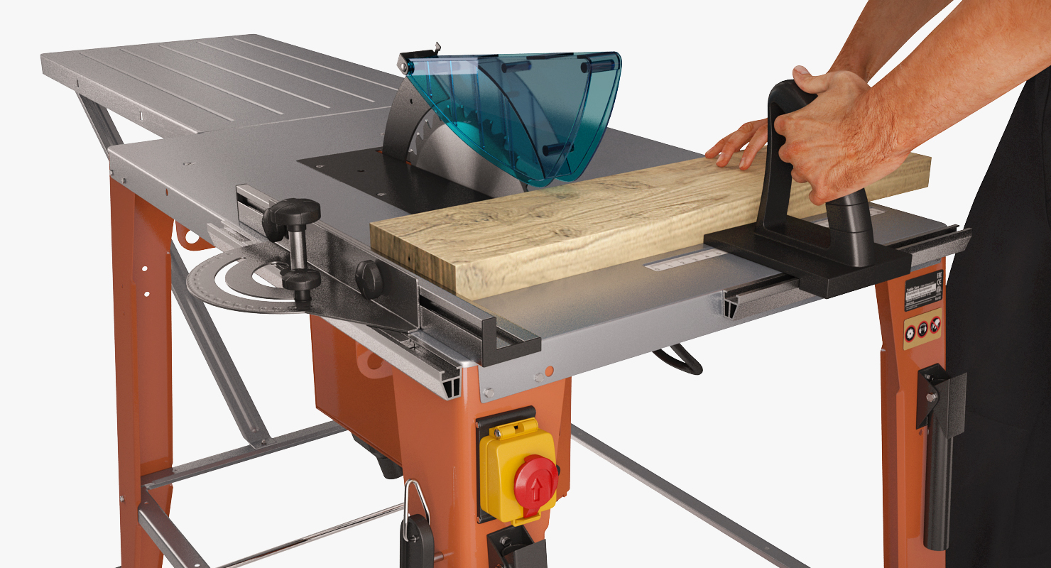 3D Workman with Circular Saw Generic model