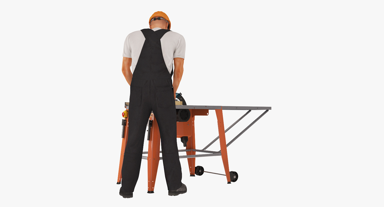 3D Workman with Circular Saw Generic model