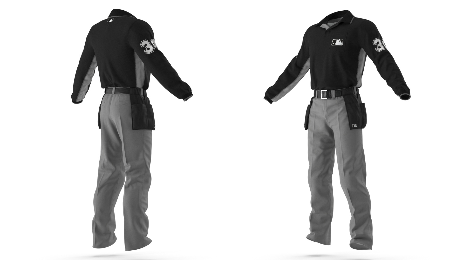 3D Baseball Umpire Uniform model