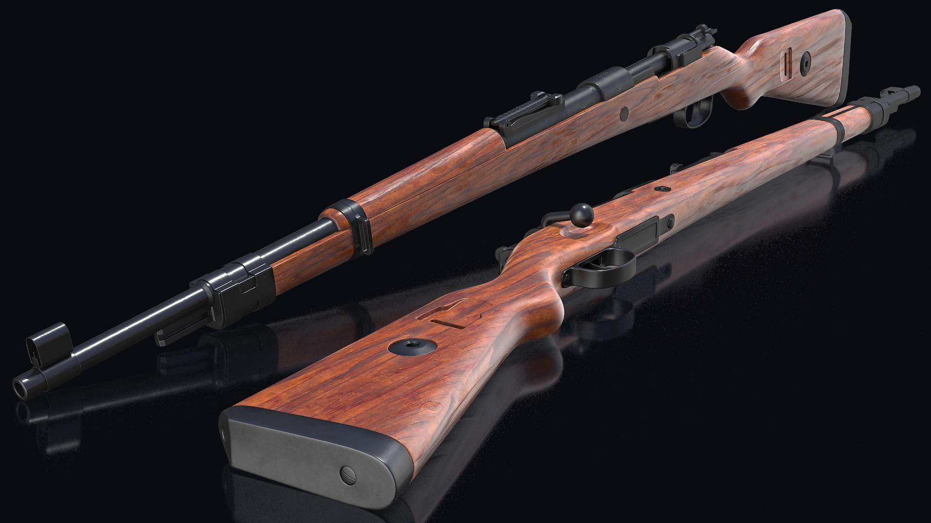 3D Mauser Karabiner 98K Bolt Action Rifle model