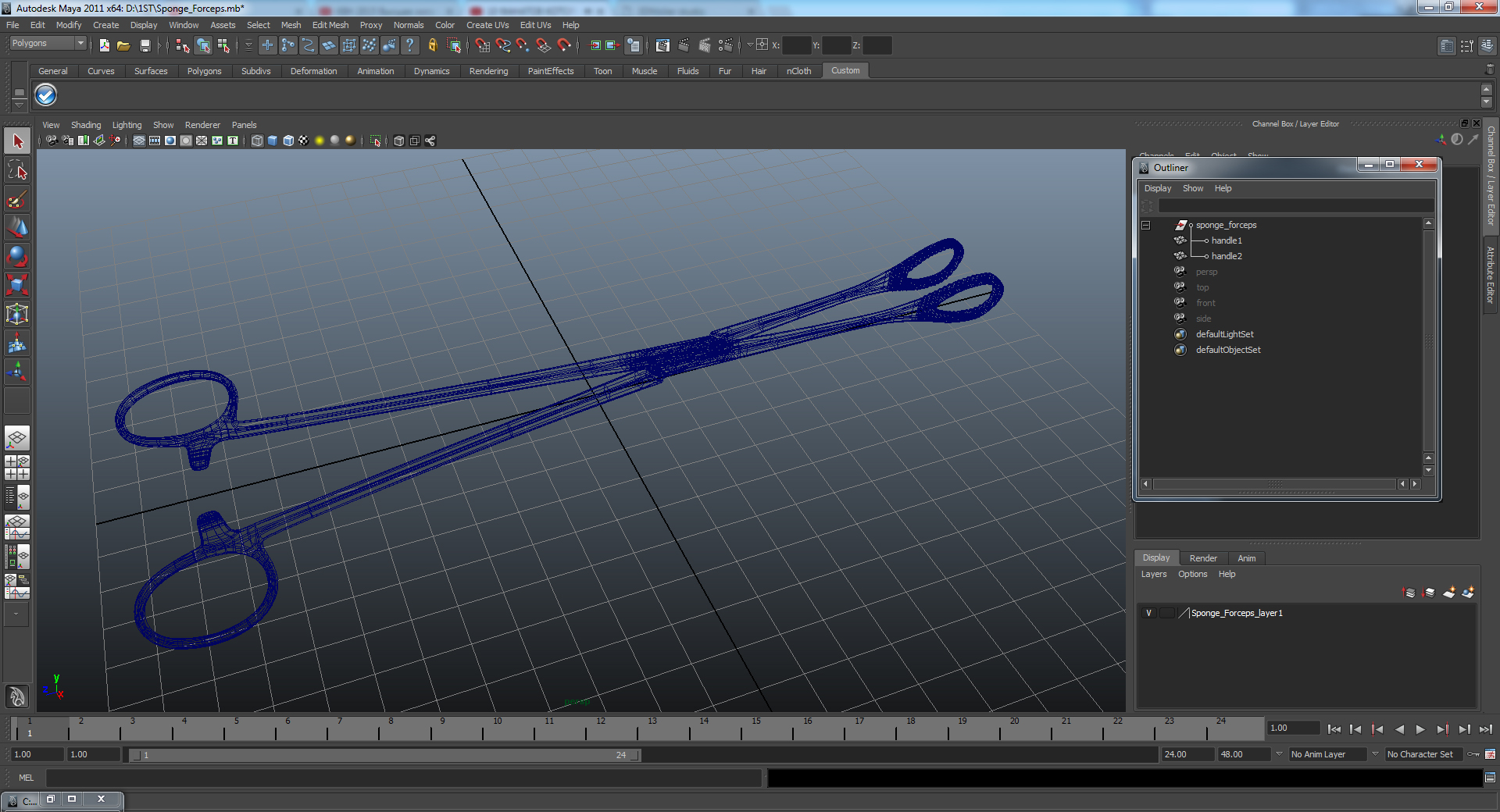 Sponge Forceps 3D model