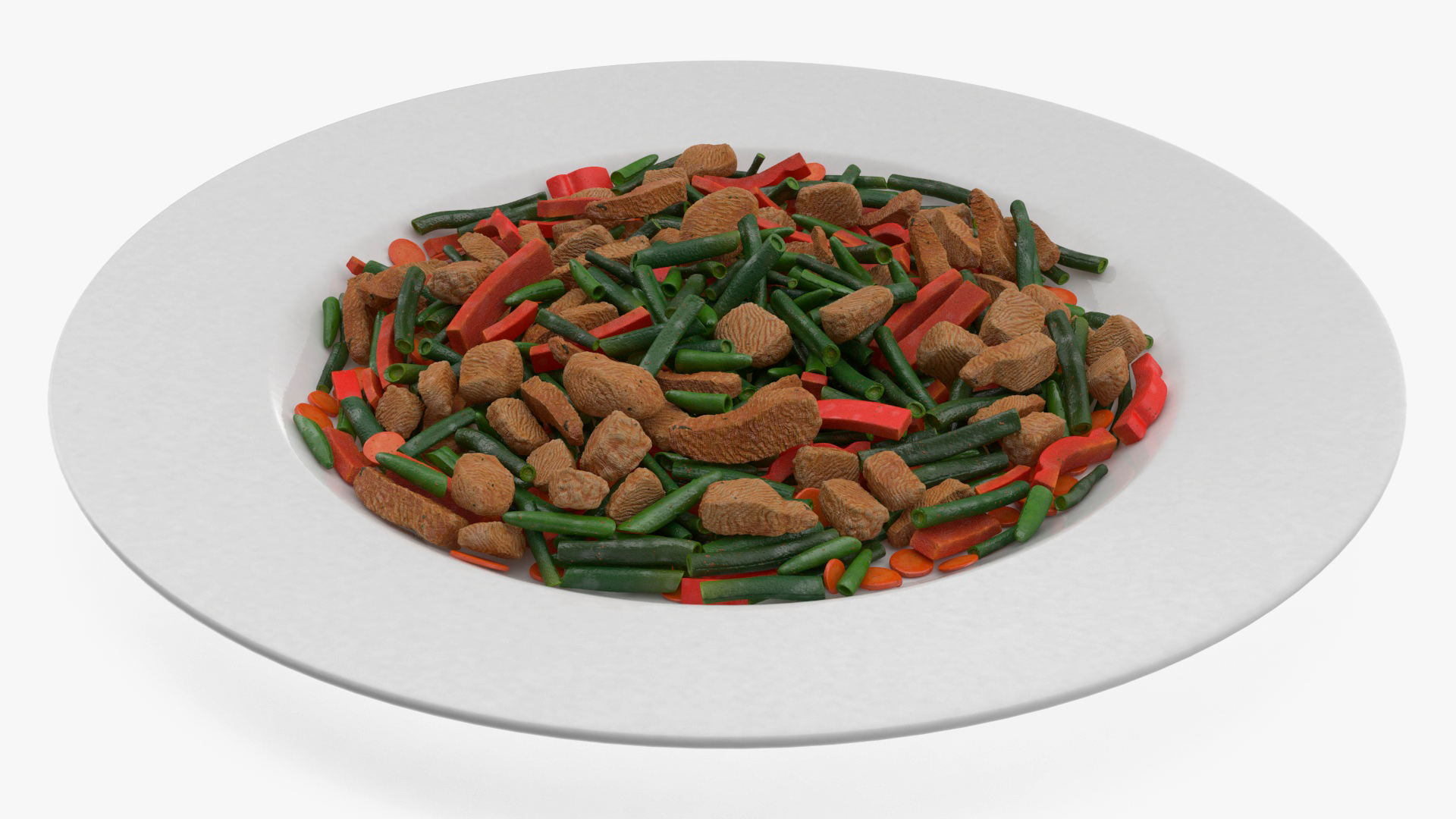 Chicken Fried Vegetables 3D model