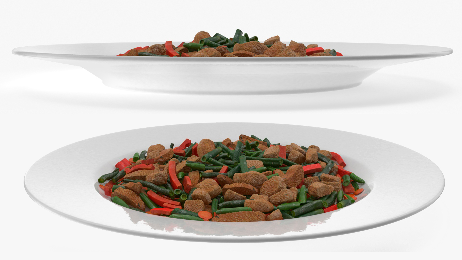 Chicken Fried Vegetables 3D model