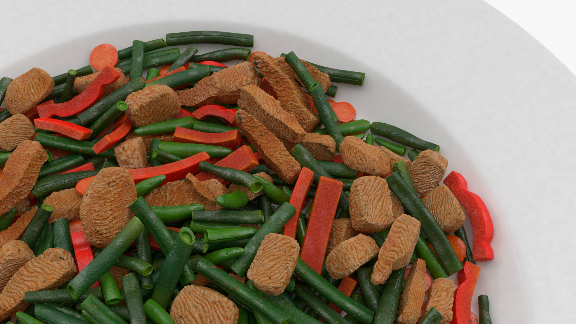 Chicken Fried Vegetables 3D model