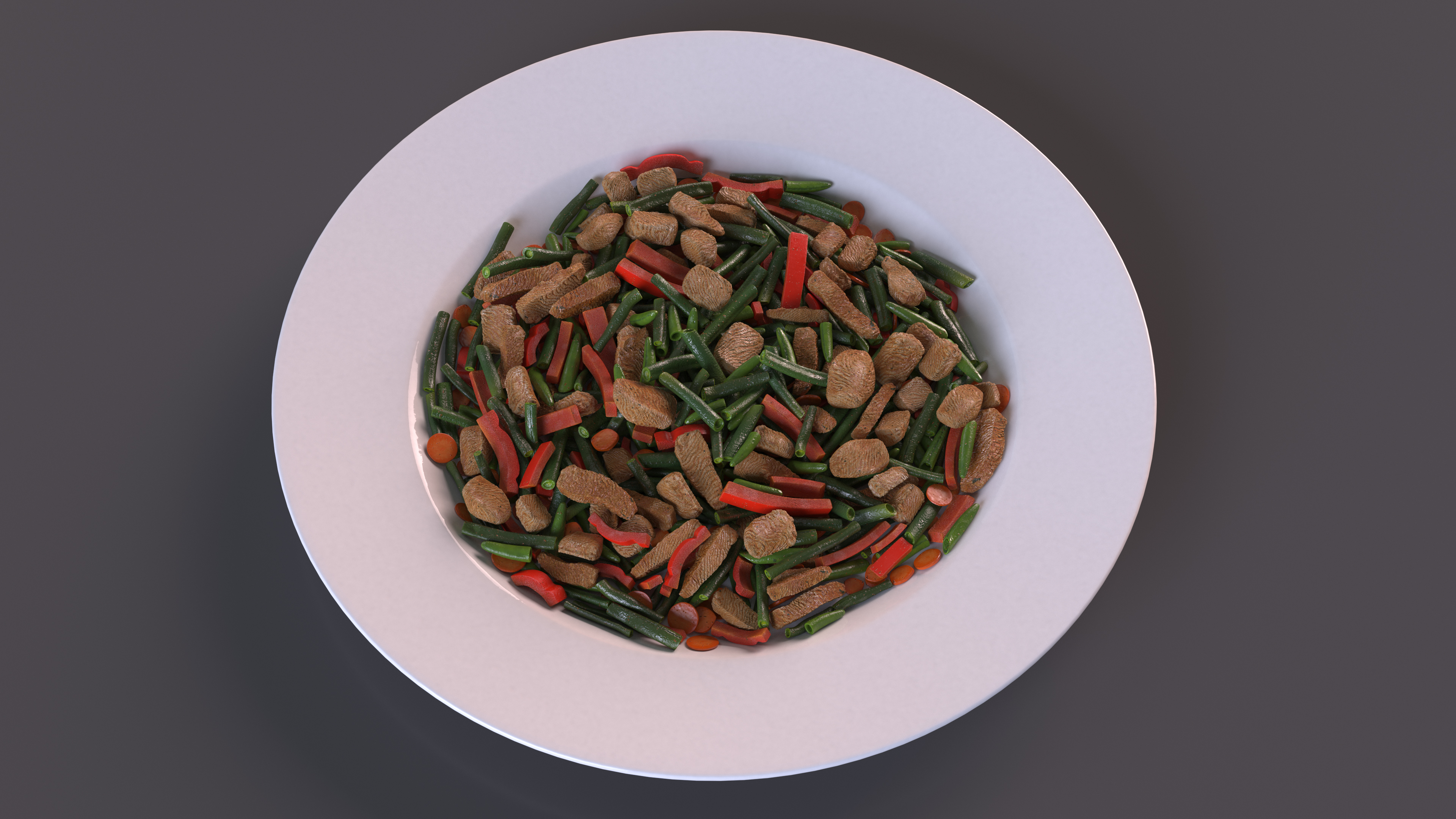 Chicken Fried Vegetables 3D model