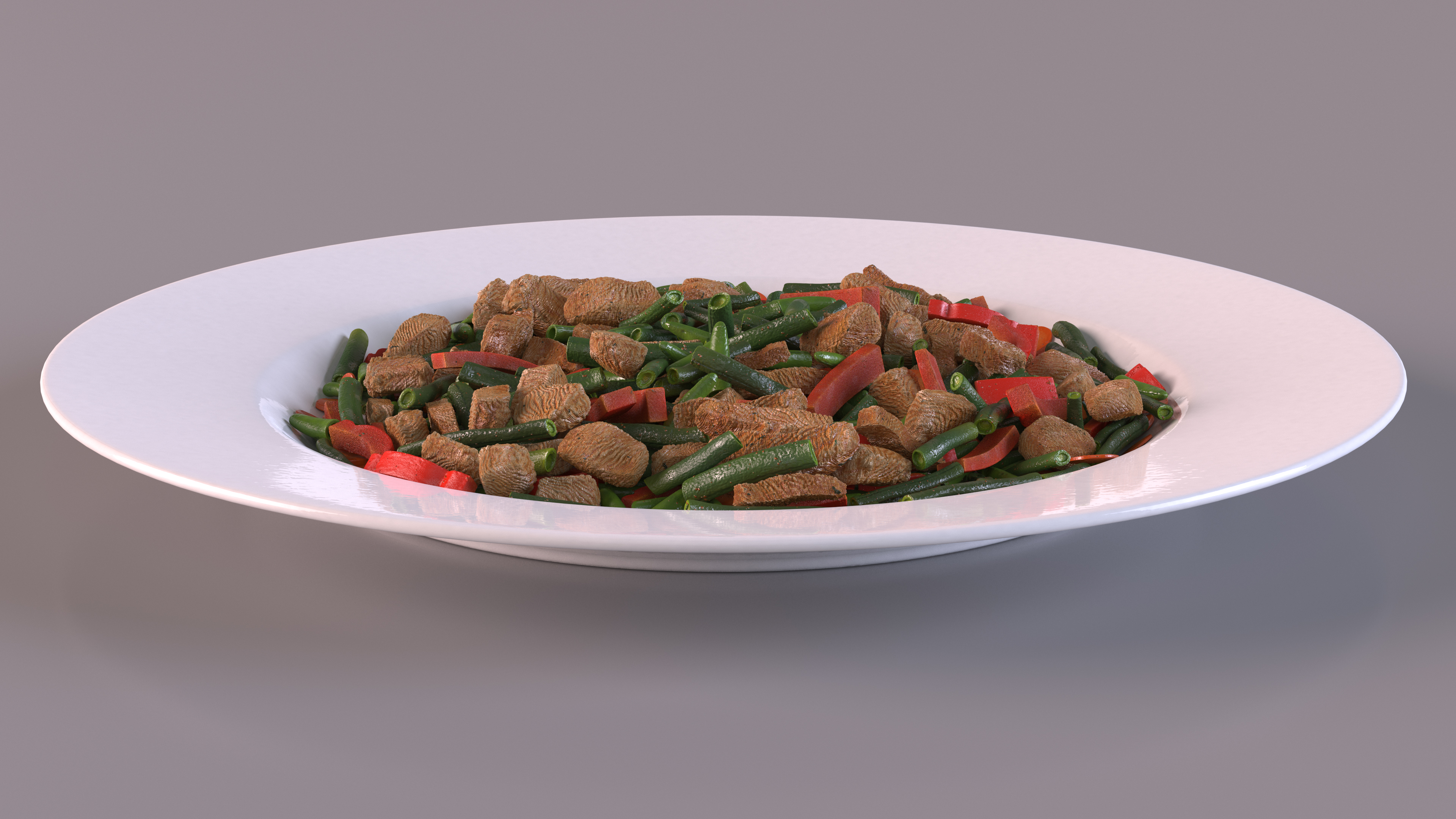 Chicken Fried Vegetables 3D model