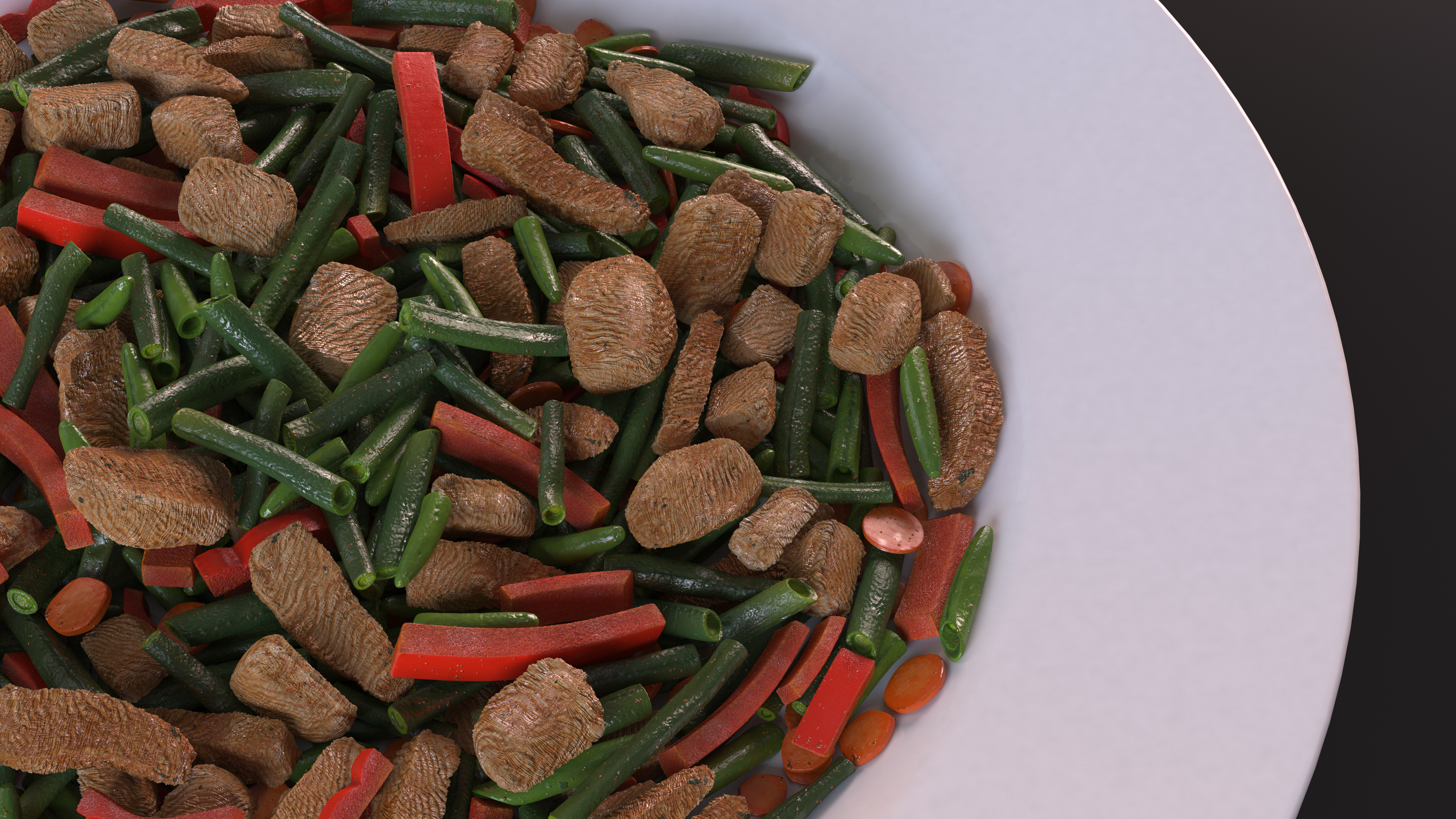 Chicken Fried Vegetables 3D model