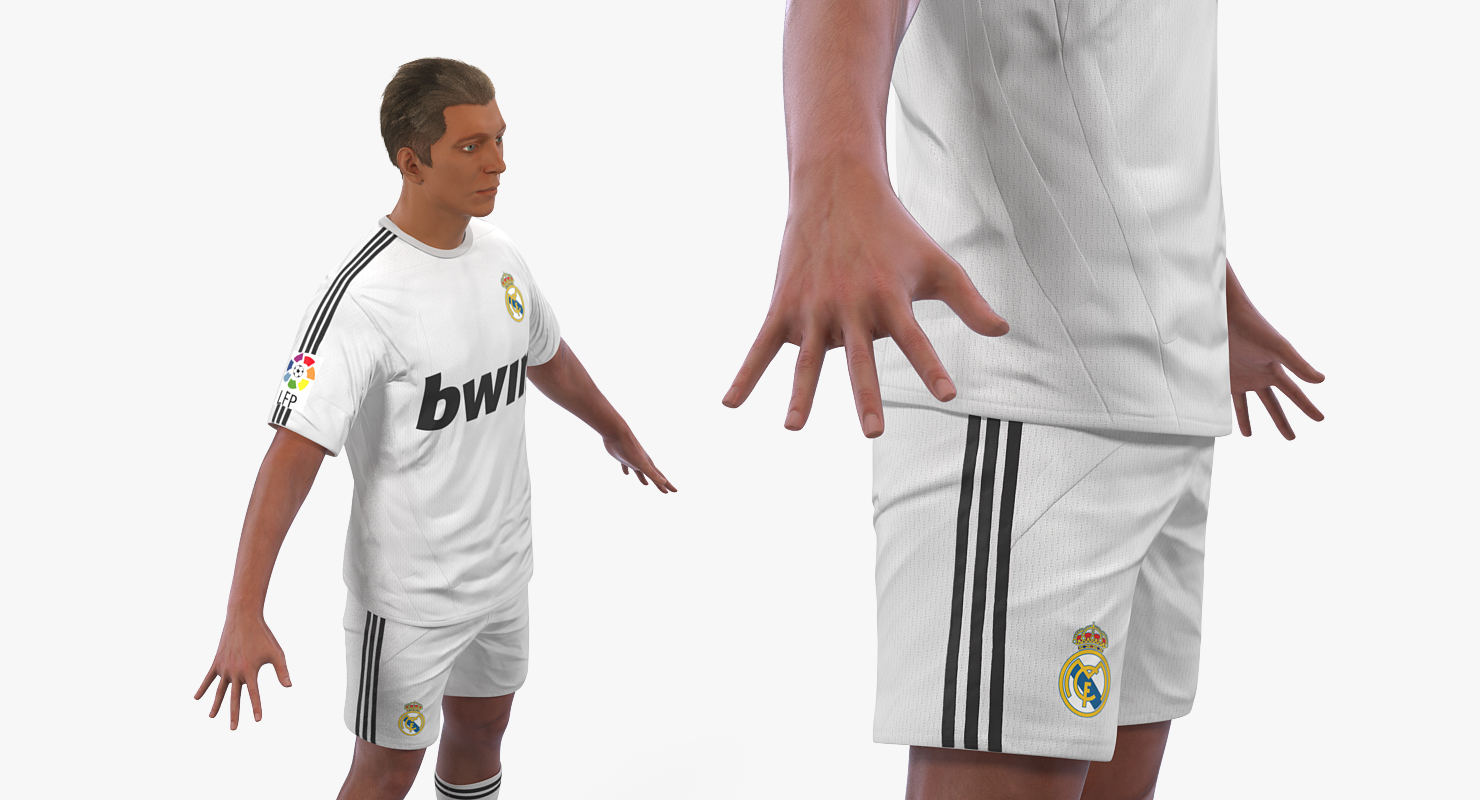 Soccer or Football Player Real Madrid Rigged 3D model