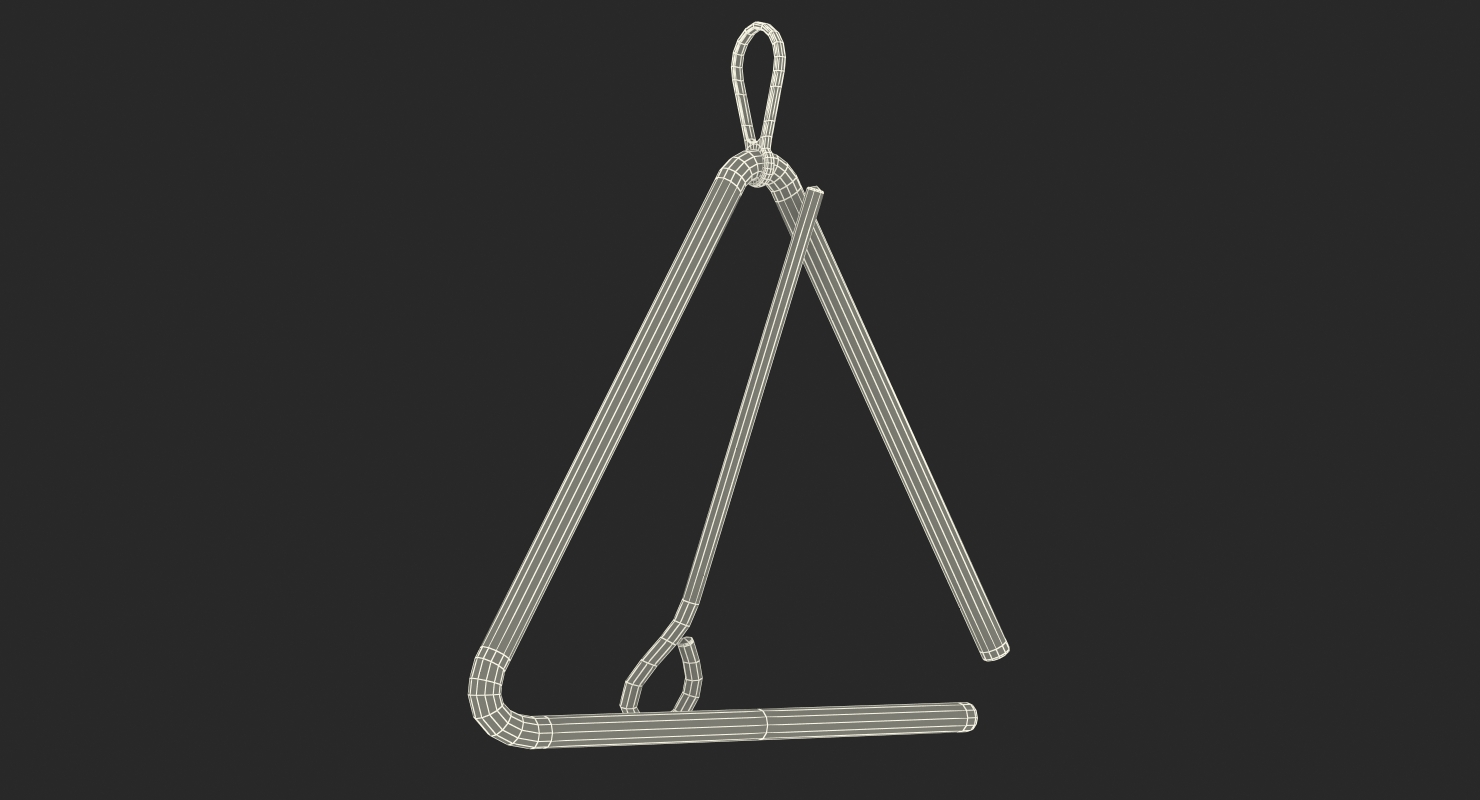 3D Bronze Musical Triangle model