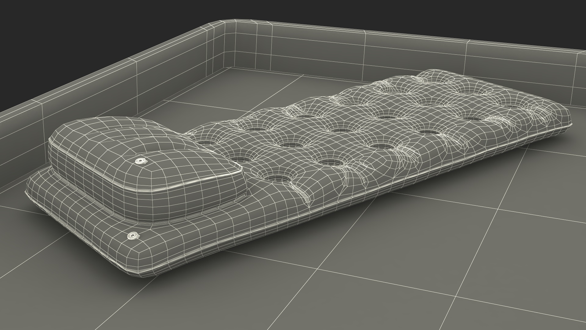 3D Pool and Inflatable Mattress model