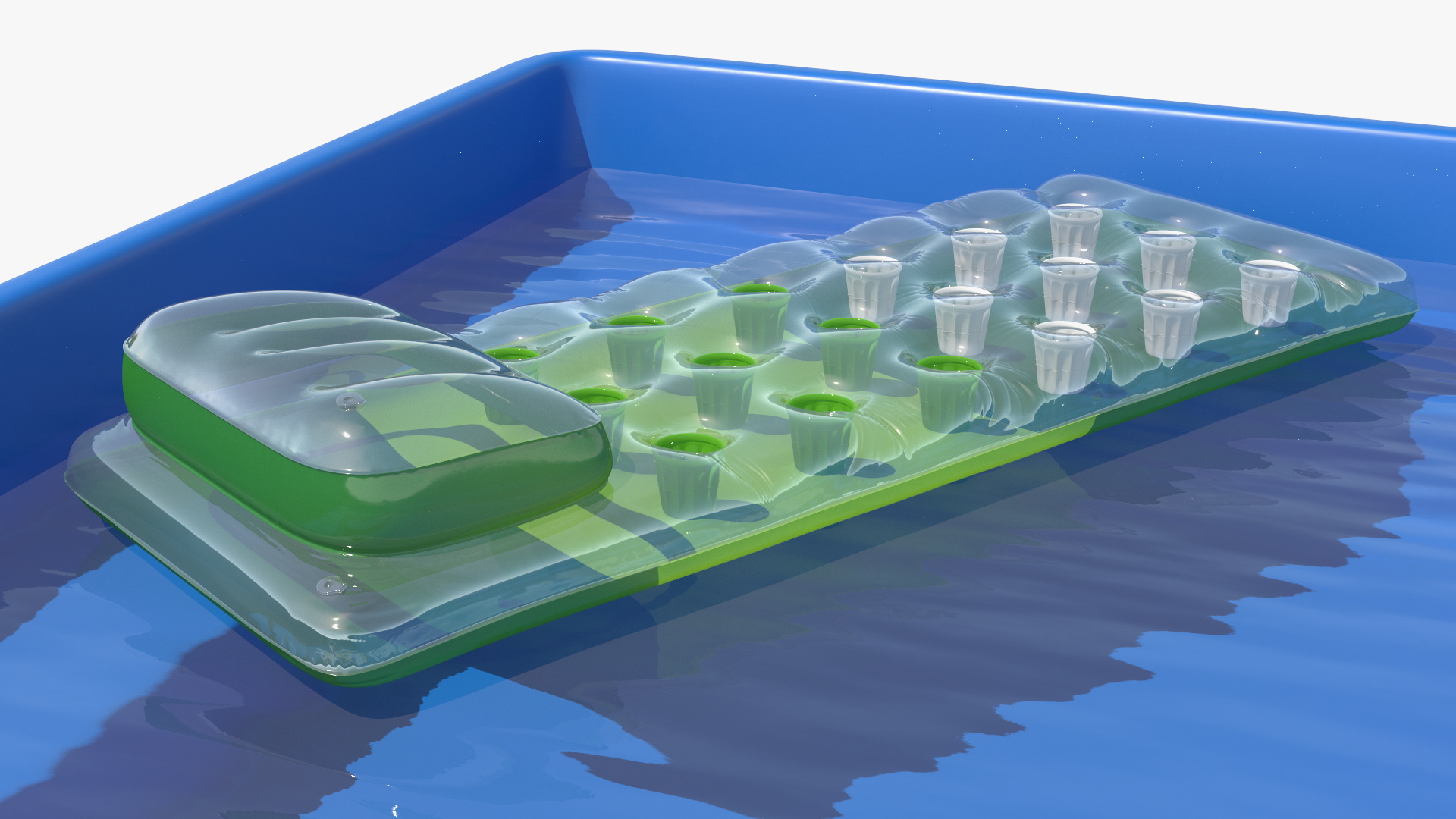 3D Pool and Inflatable Mattress model