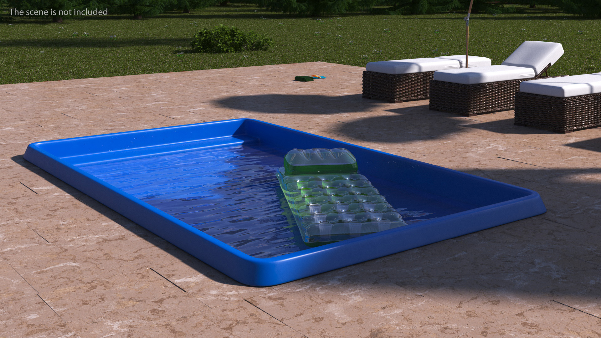 3D Pool and Inflatable Mattress model