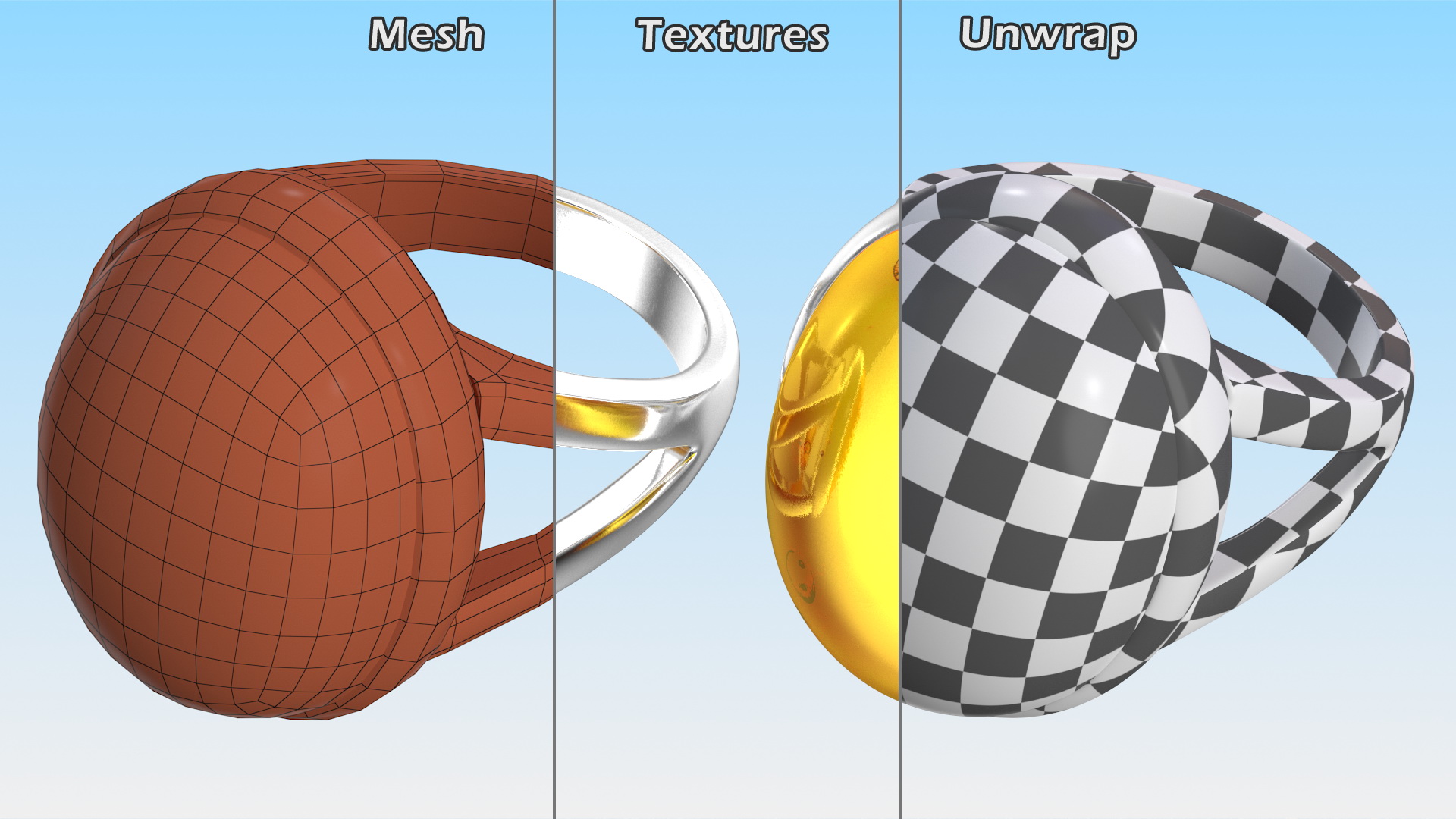 3D model Amber Ring