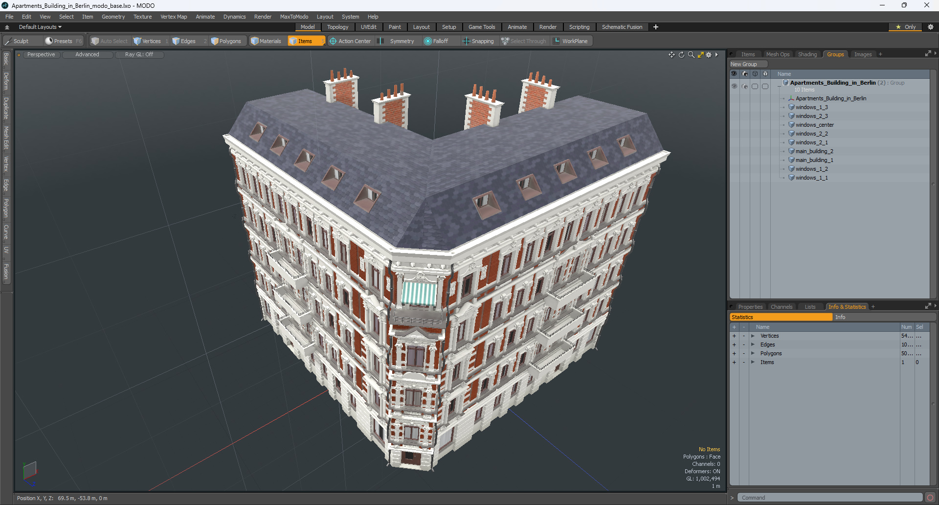 Apartments Building in Berlin 3D model