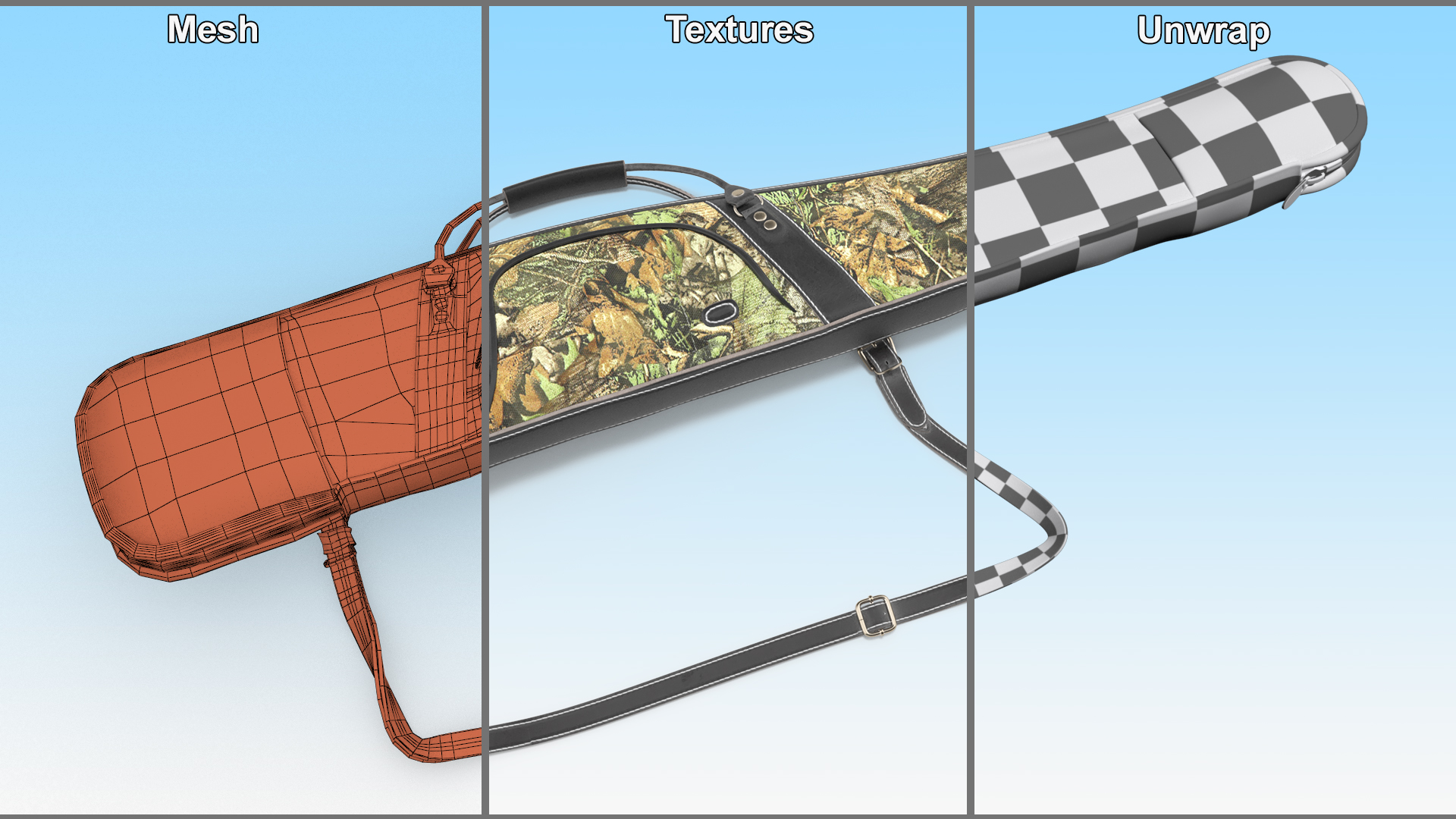 Hunting Rifle Bag with Shoulder Strap 3D