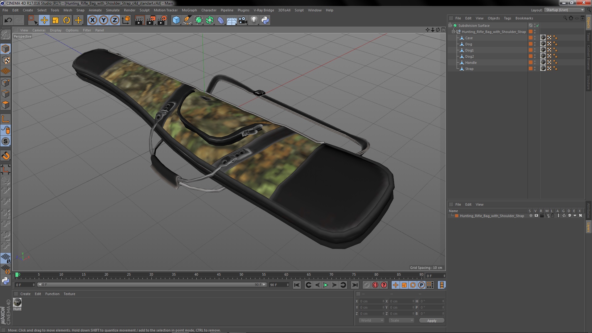 Hunting Rifle Bag with Shoulder Strap 3D