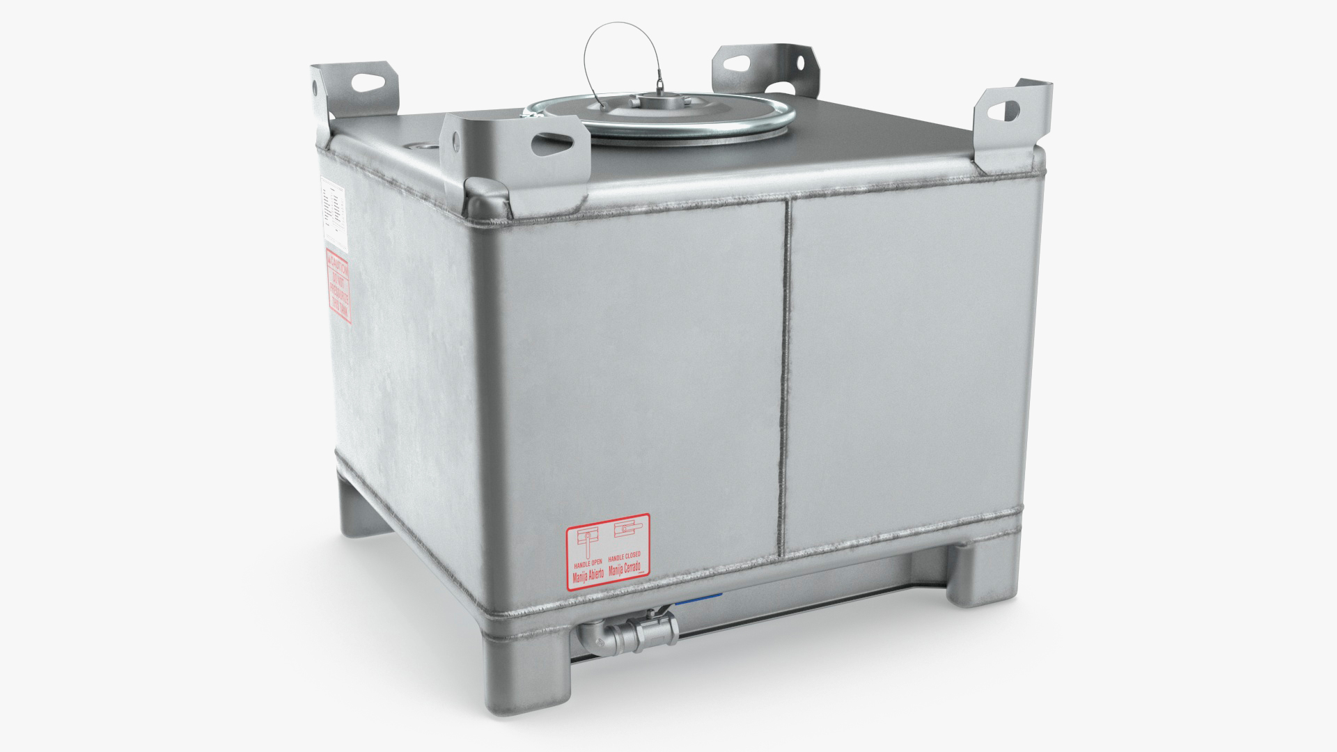 3D model 180 Gallon IBC Stainless Steel Tank