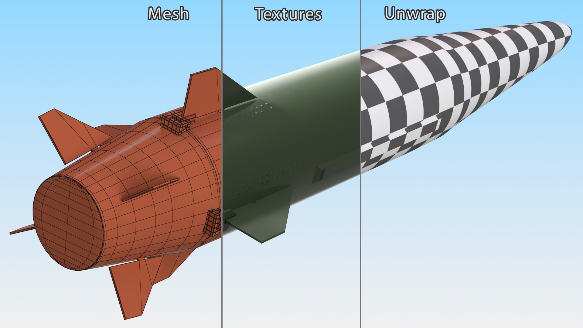 3D Hypersonic Ballistic Missile model