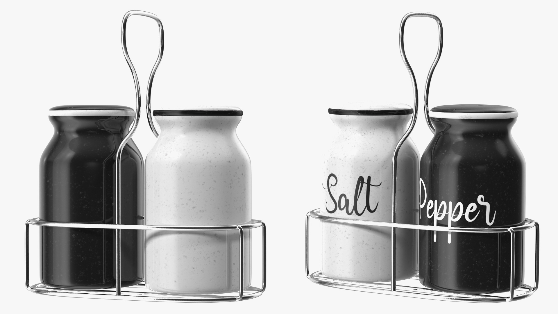 Salt Pepper Black and White 3D