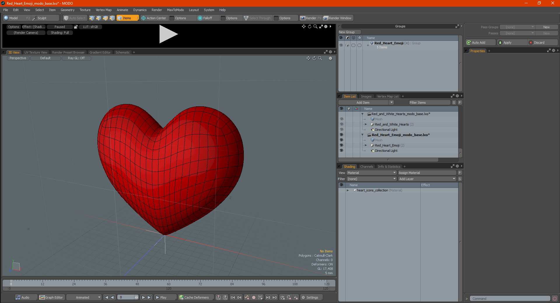 3D model Red Heart Emoji