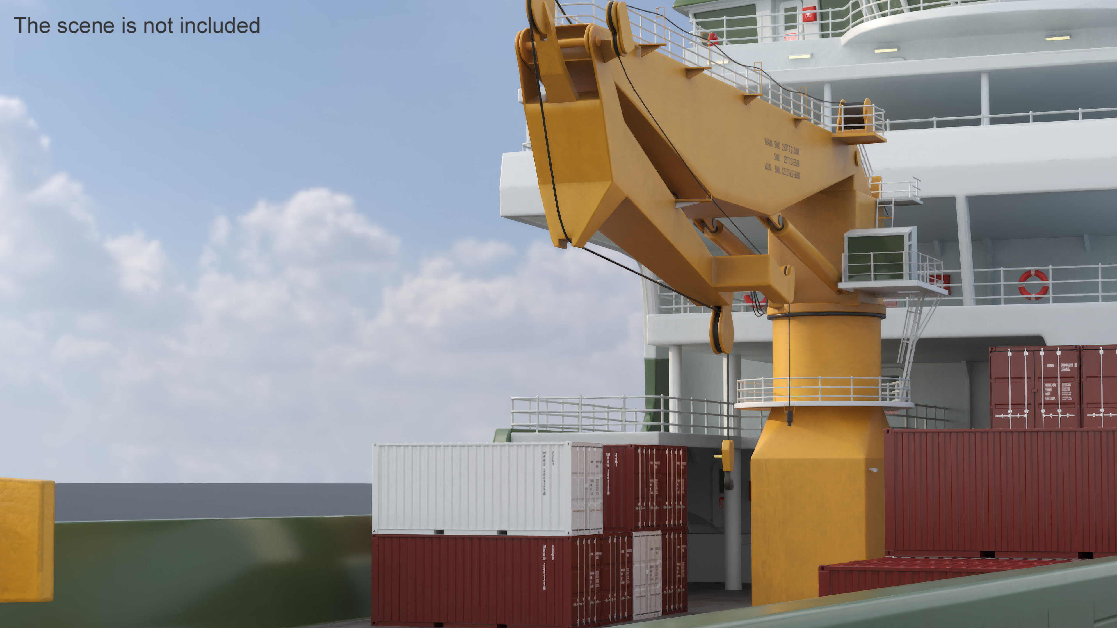 3D Offshore Pedestal Crane model