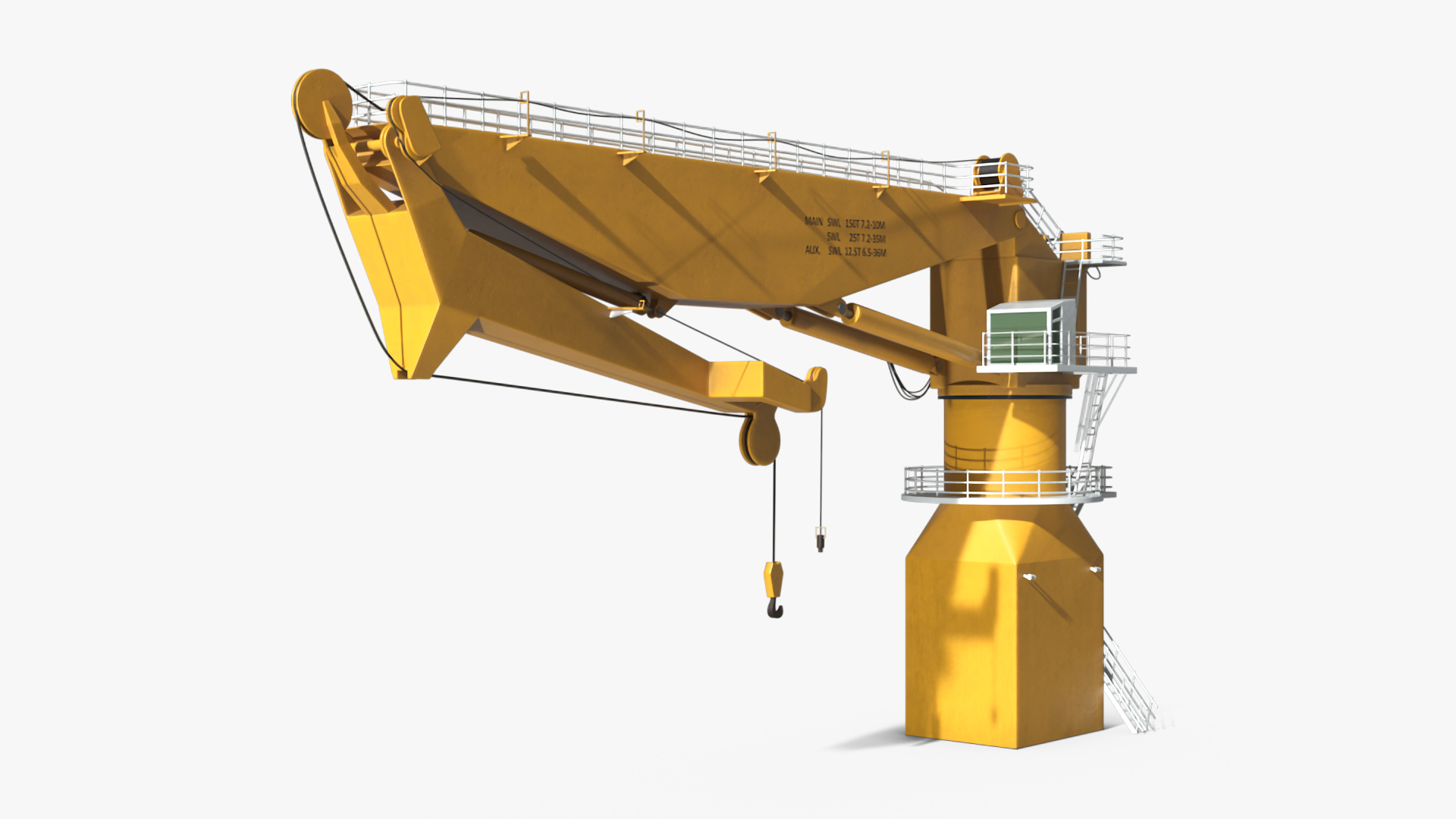 3D Offshore Pedestal Crane model