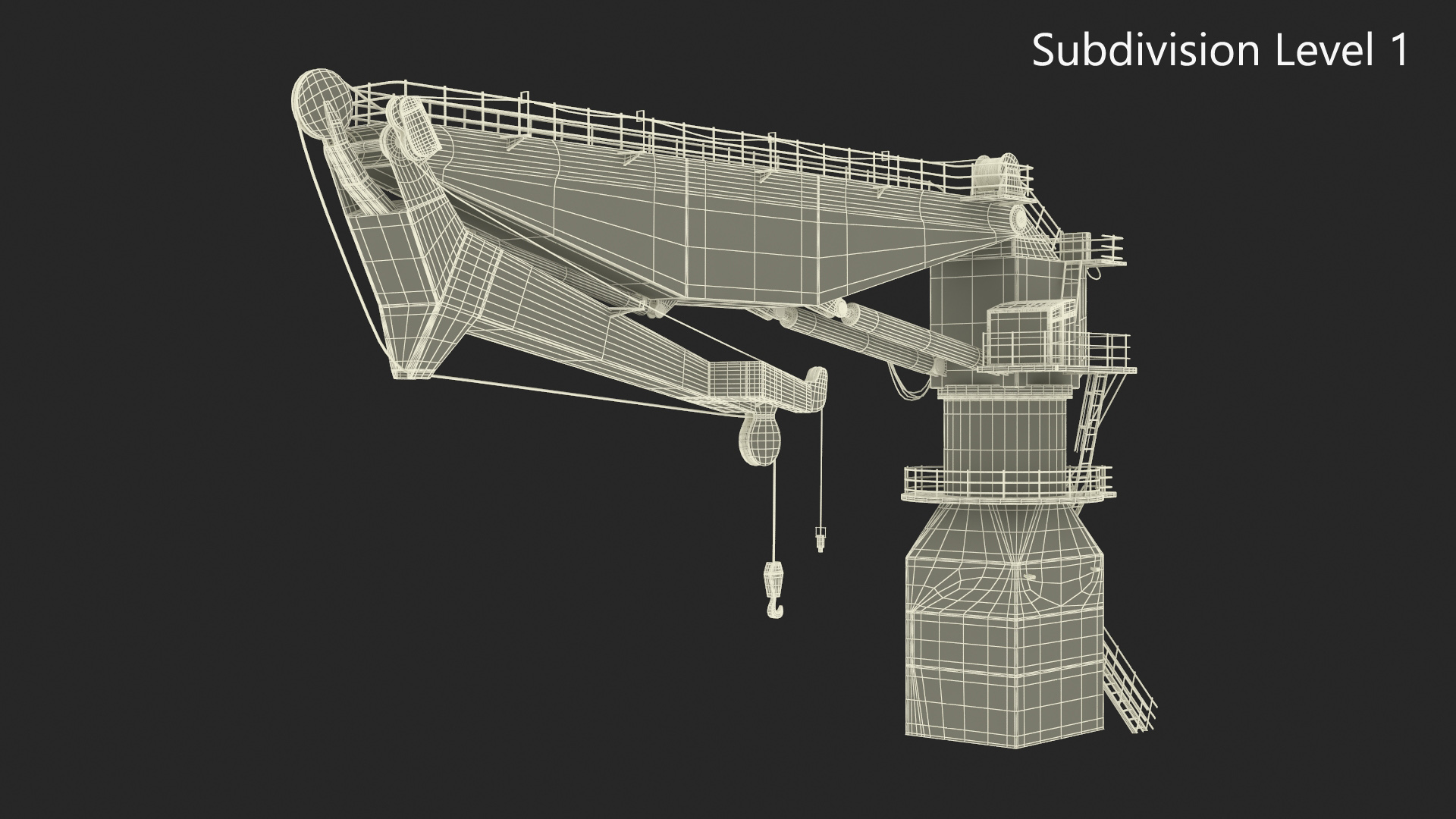 3D Offshore Pedestal Crane model