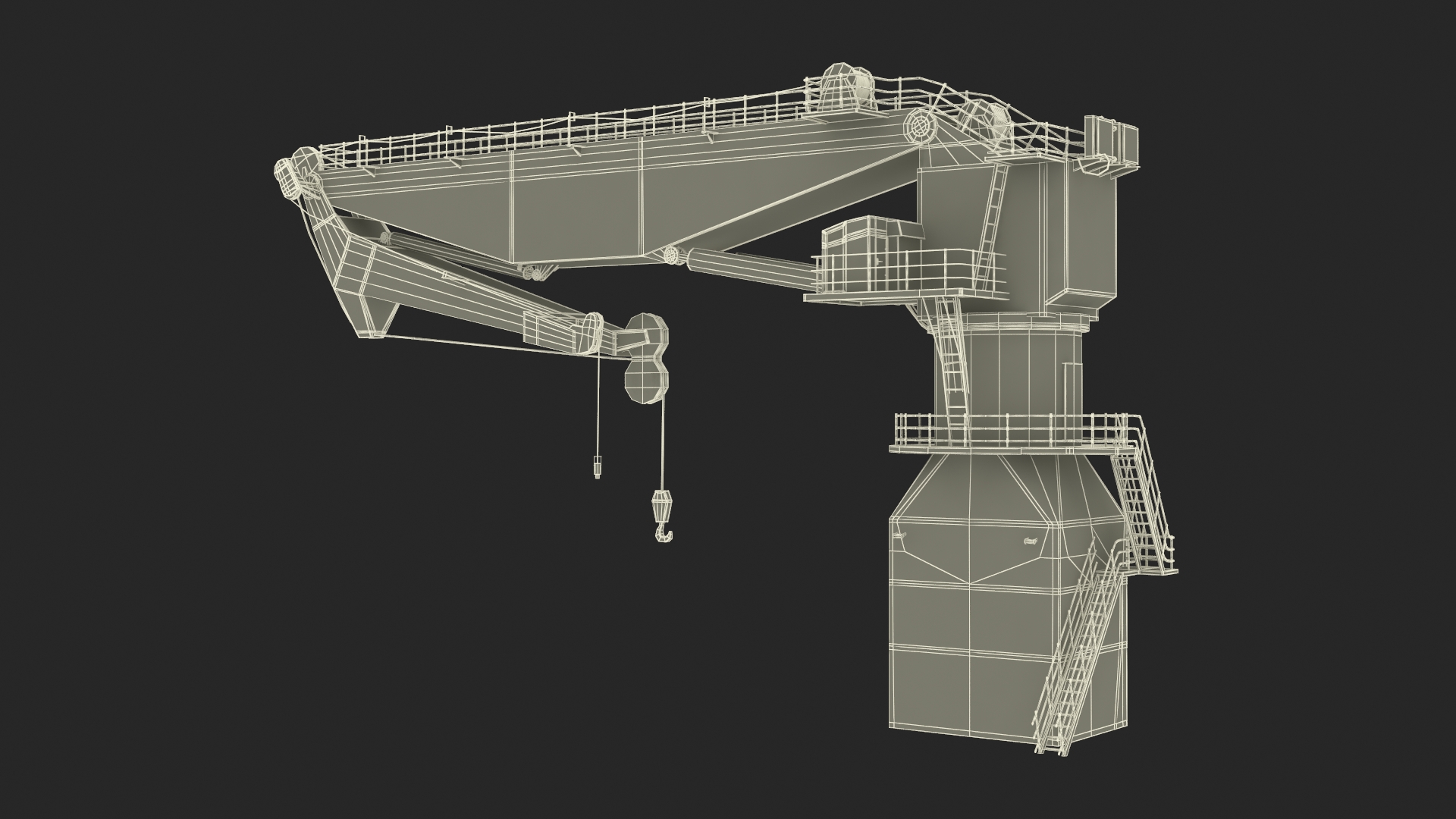 3D Offshore Pedestal Crane model