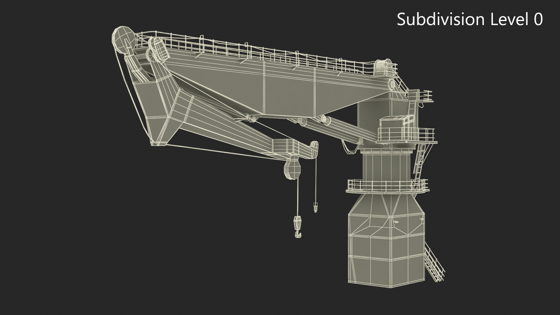 3D Offshore Pedestal Crane model