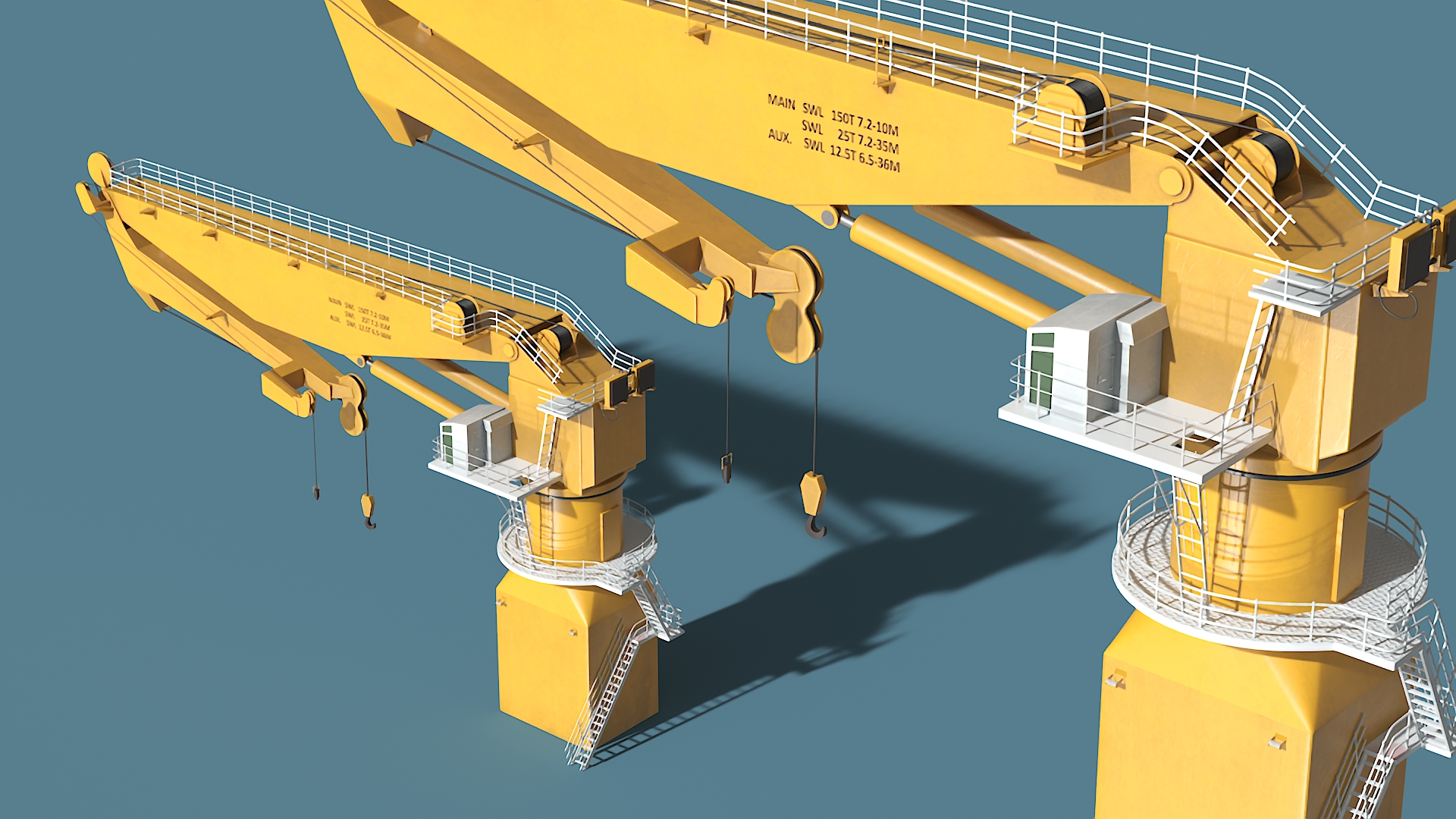 3D Offshore Pedestal Crane model