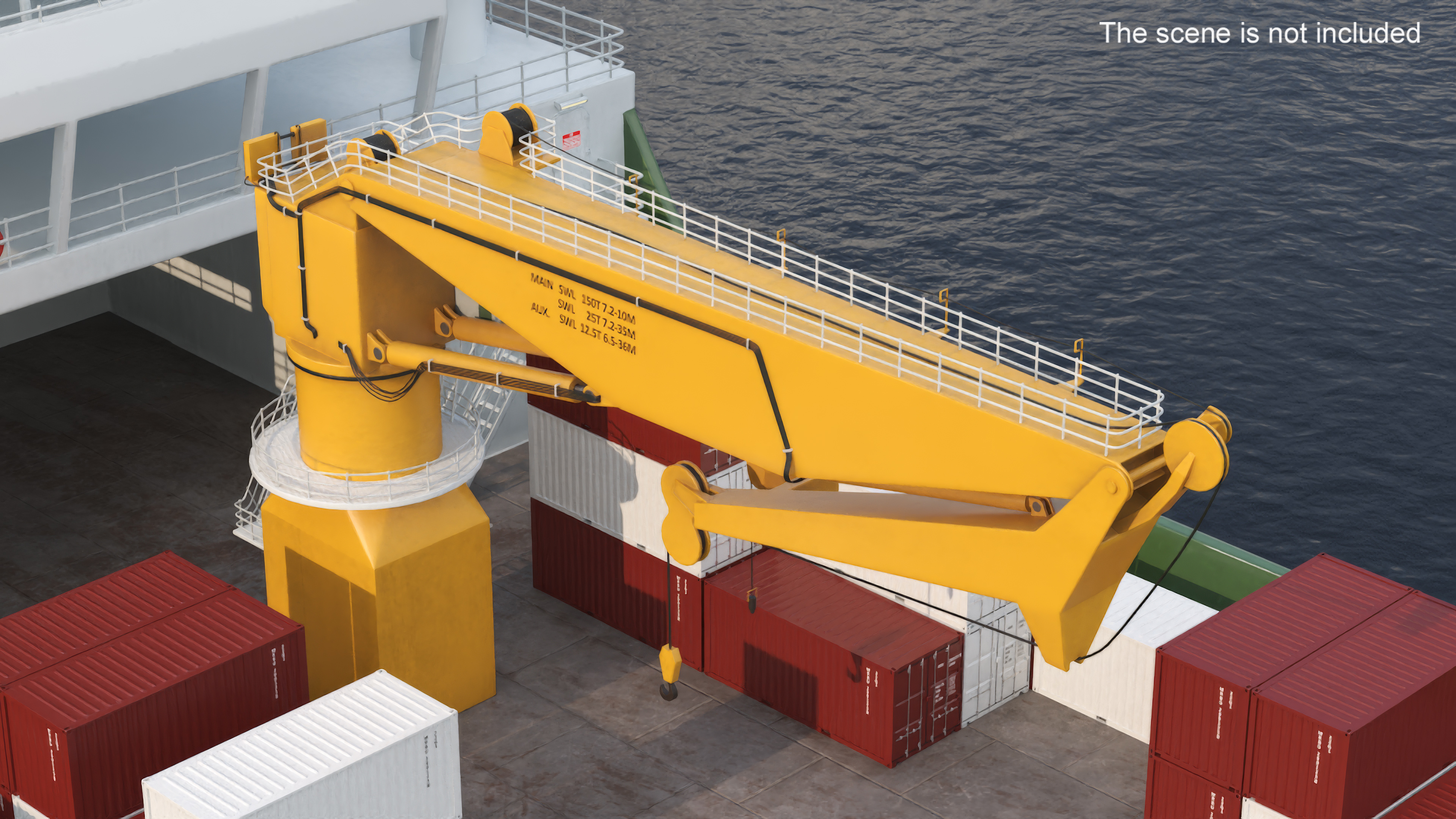 3D Offshore Pedestal Crane model