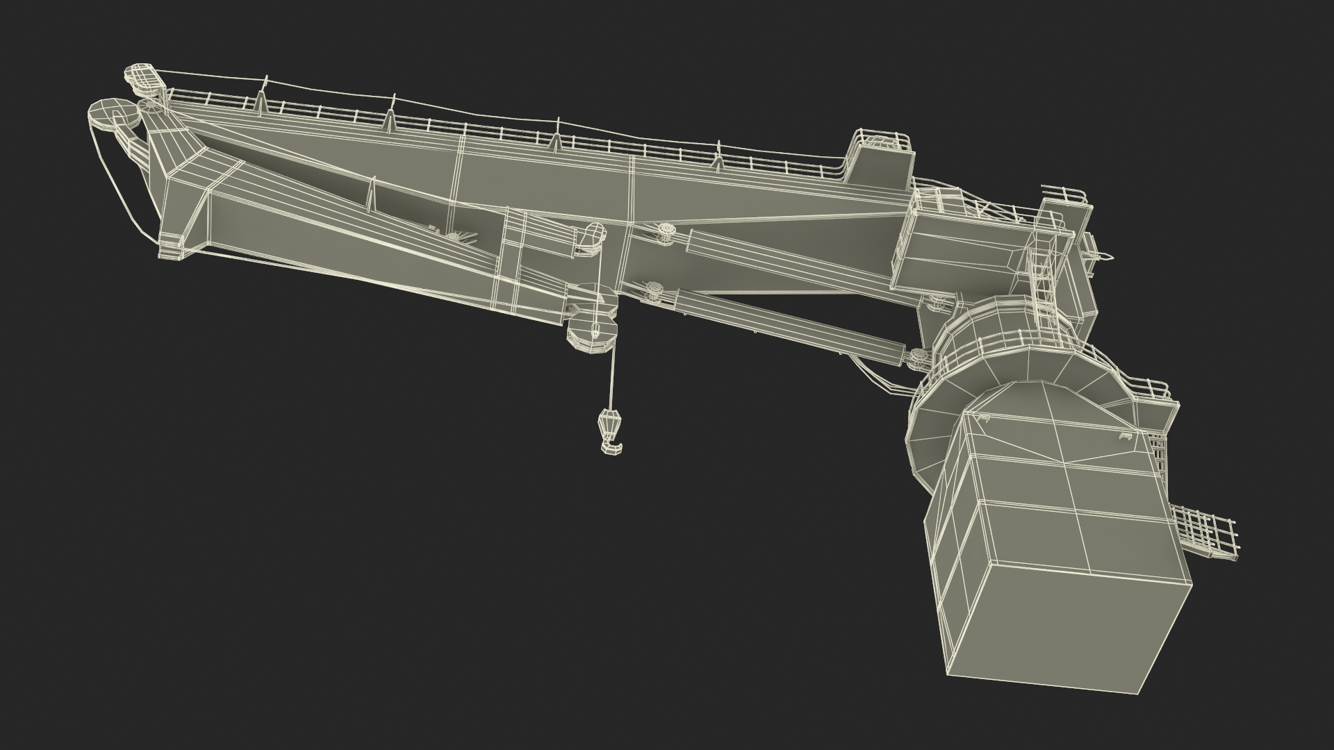 3D Offshore Pedestal Crane model