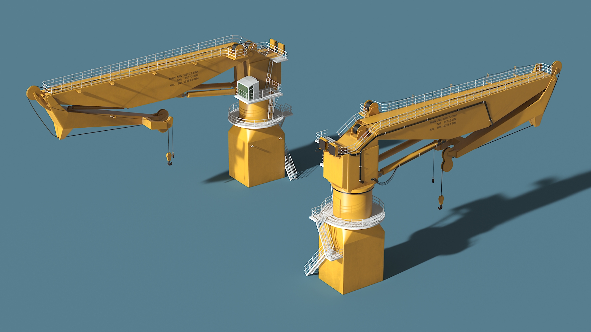 3D Offshore Pedestal Crane model