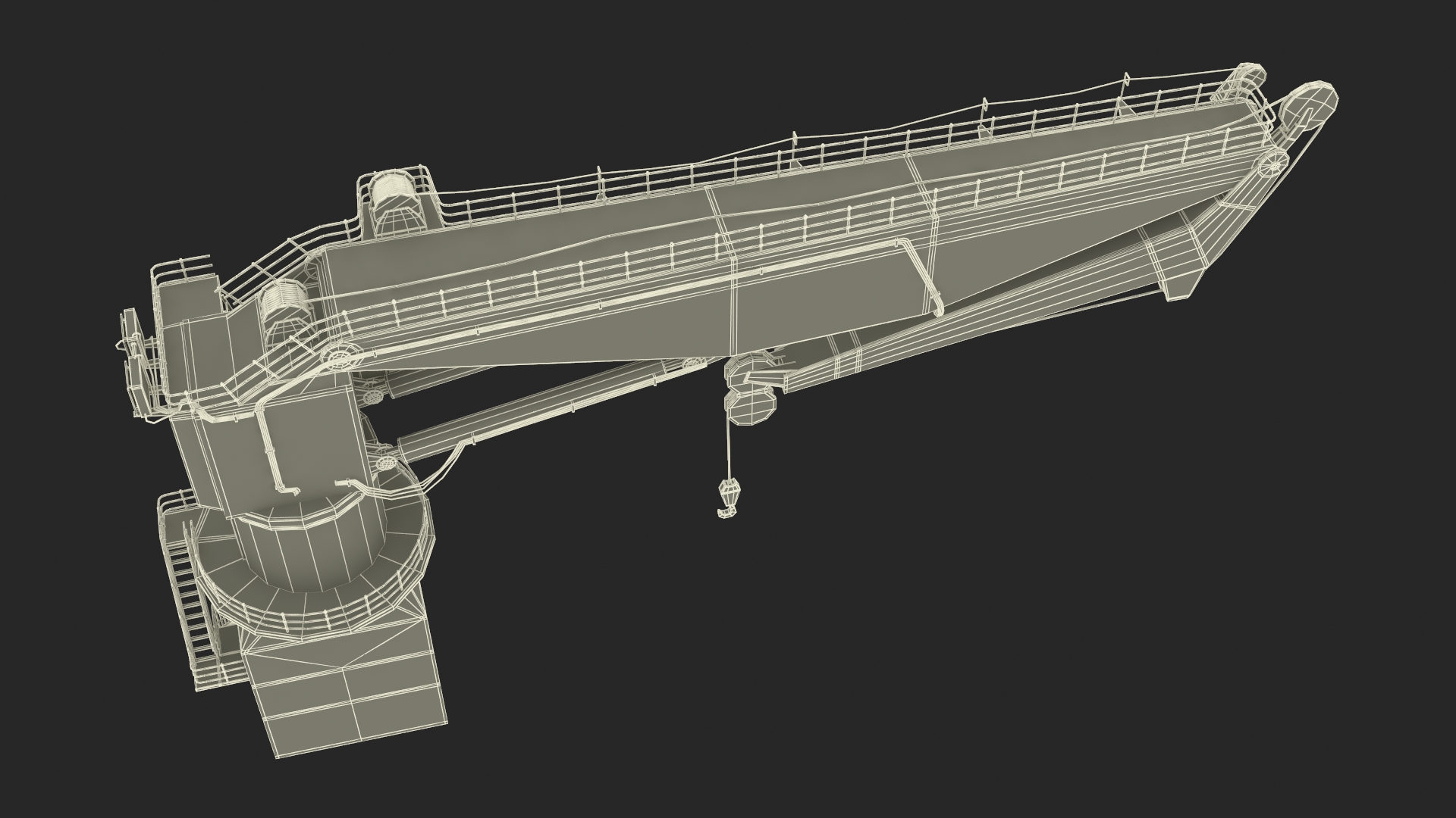 3D Offshore Pedestal Crane model